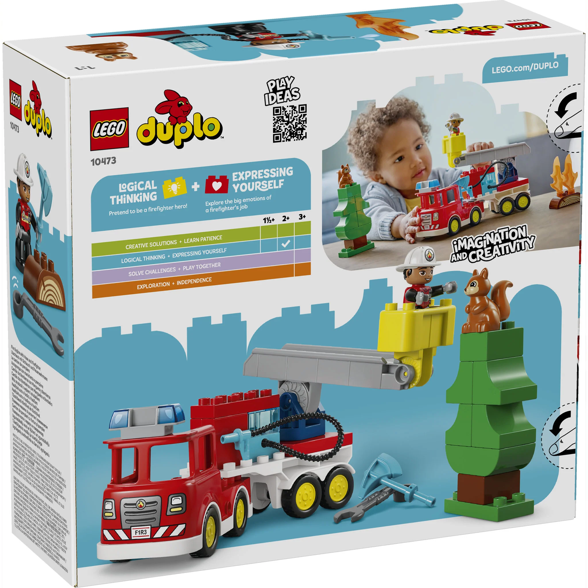 LEGO 10473 DUPLO Fire Truck With Hose And Firefighter - Image 3
