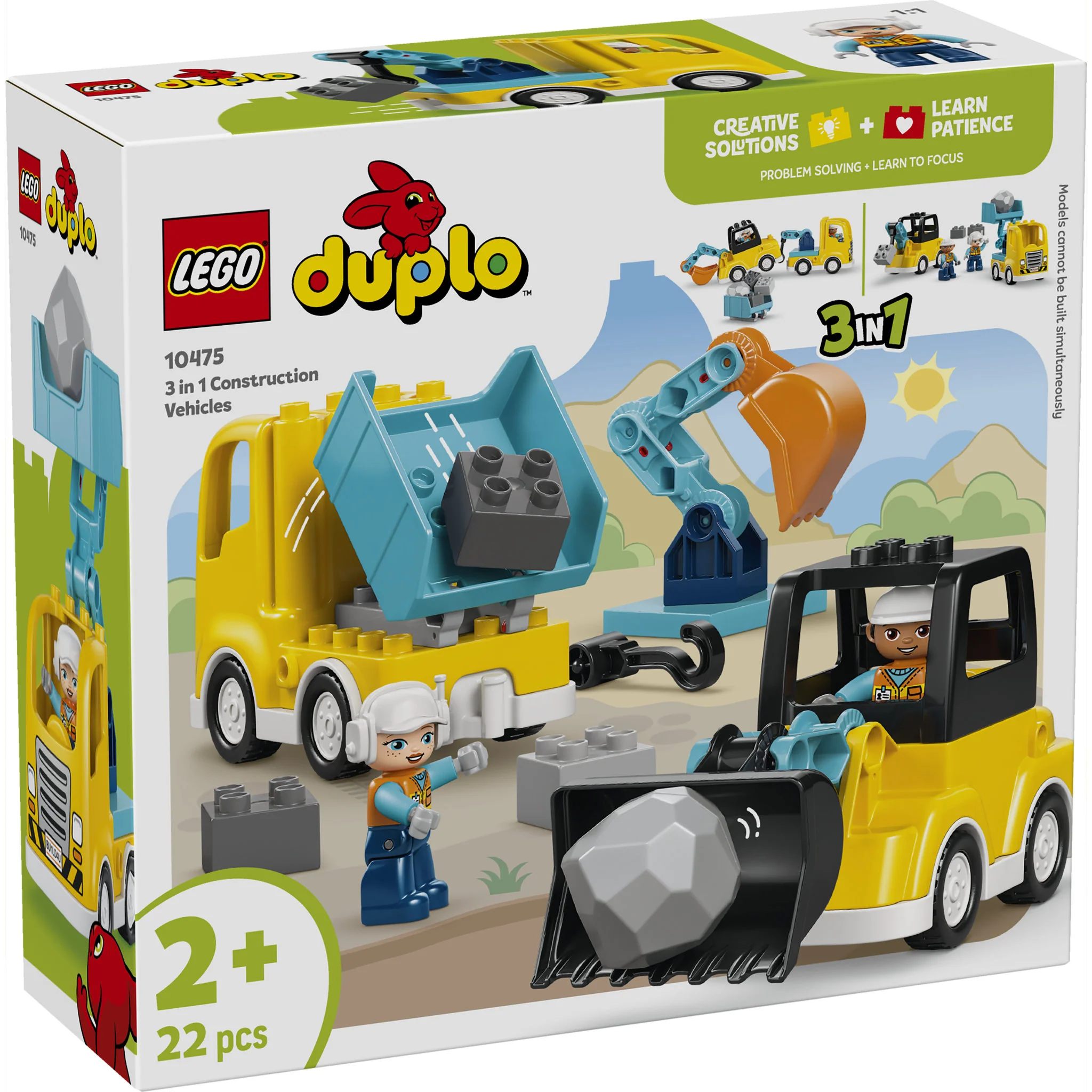 LEGO 10475 DUPLO Town 3 in 1 Construction Vehicles - Image 2