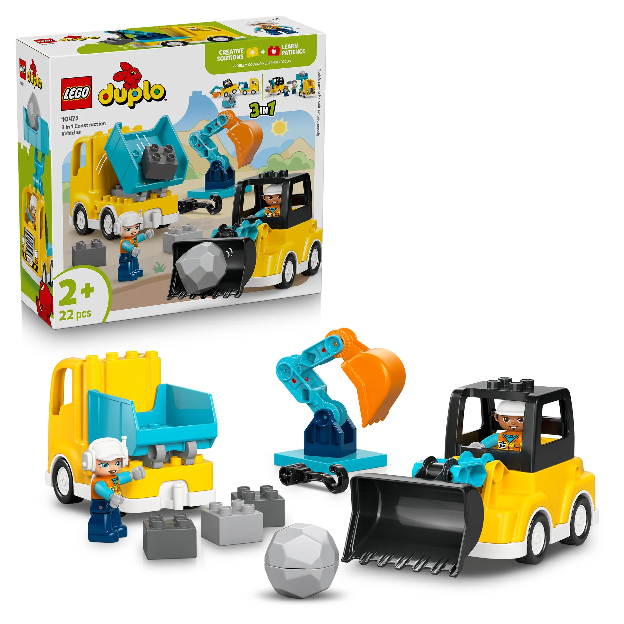 LEGO 10475 DUPLO Town 3 in 1 Construction Vehicles - Image 4