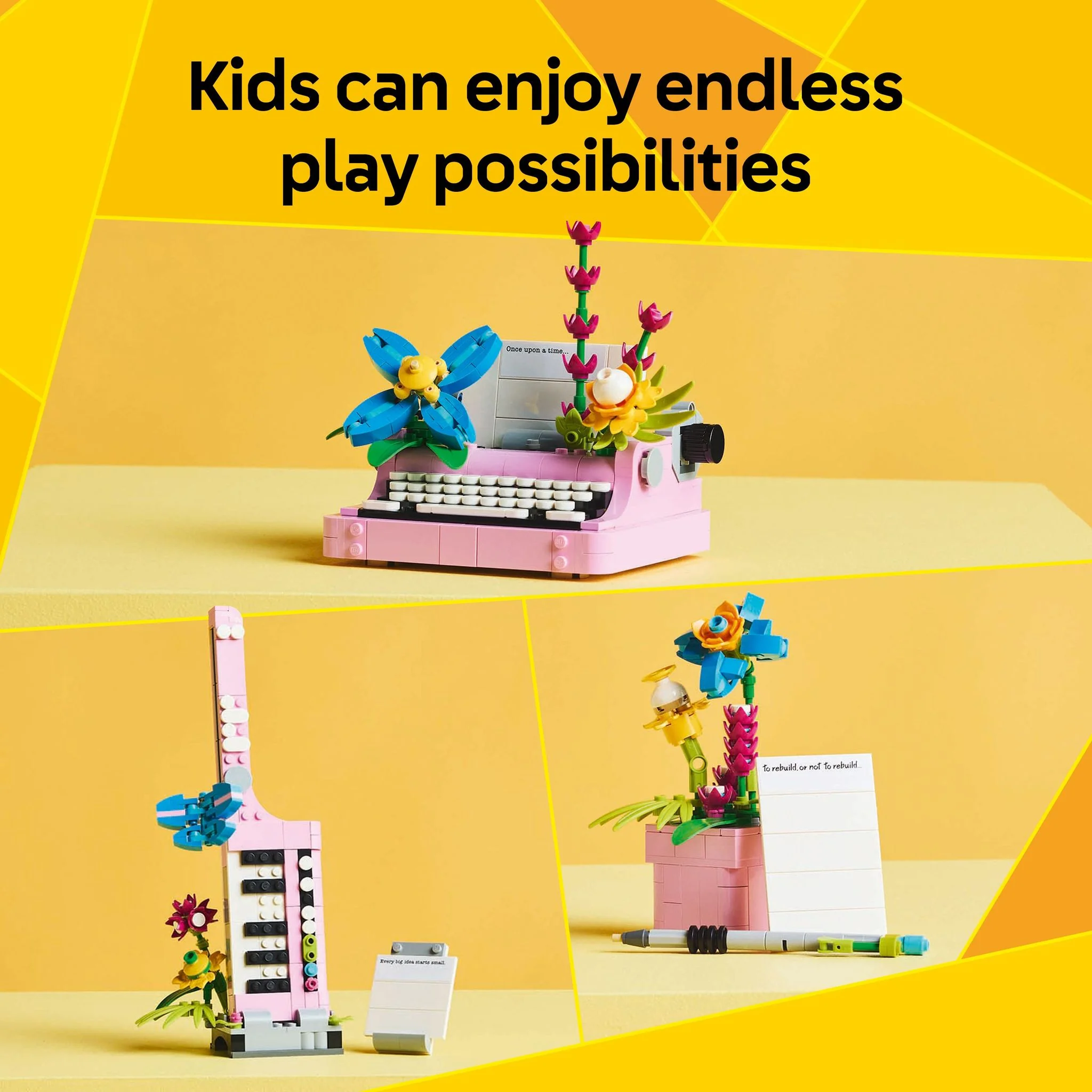 LEGO 31169 Creator Typewriter with Flowers - Image 5