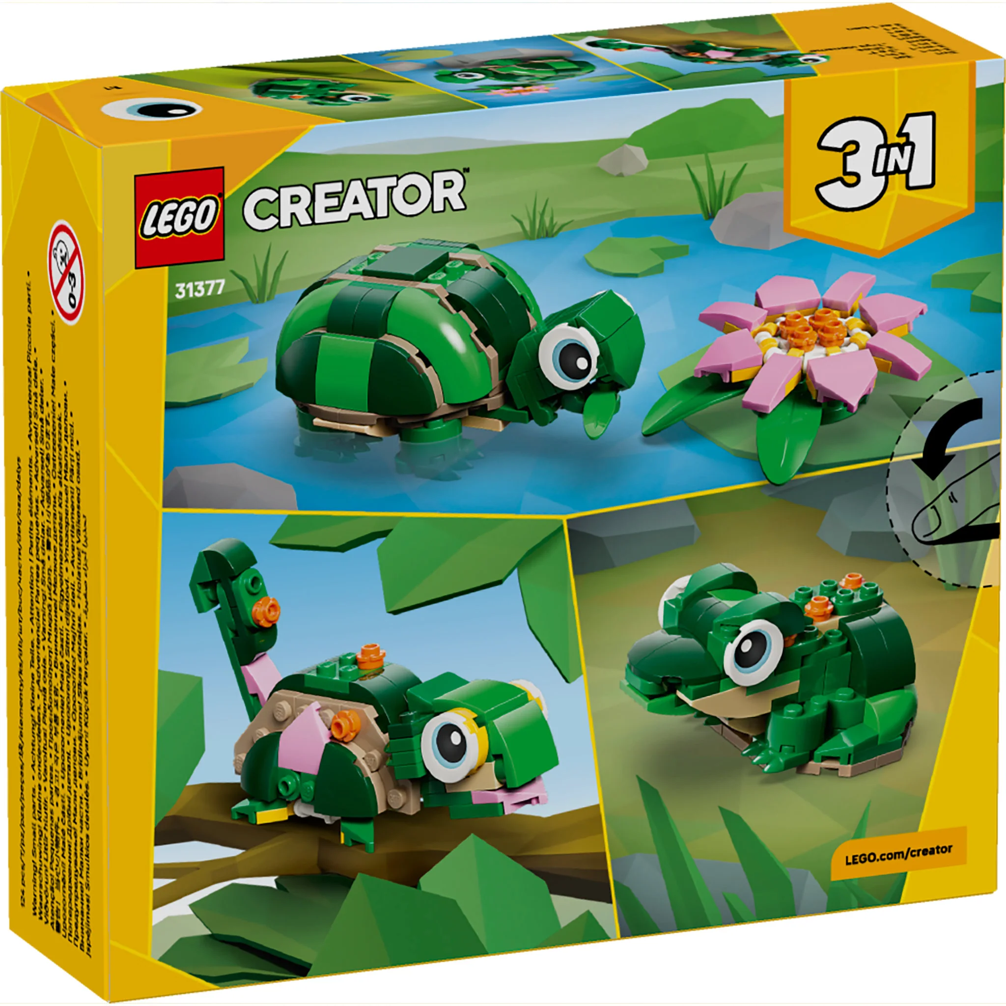 LEGO 31377 Creator Turtle With A Water Lily Flower - Image 11