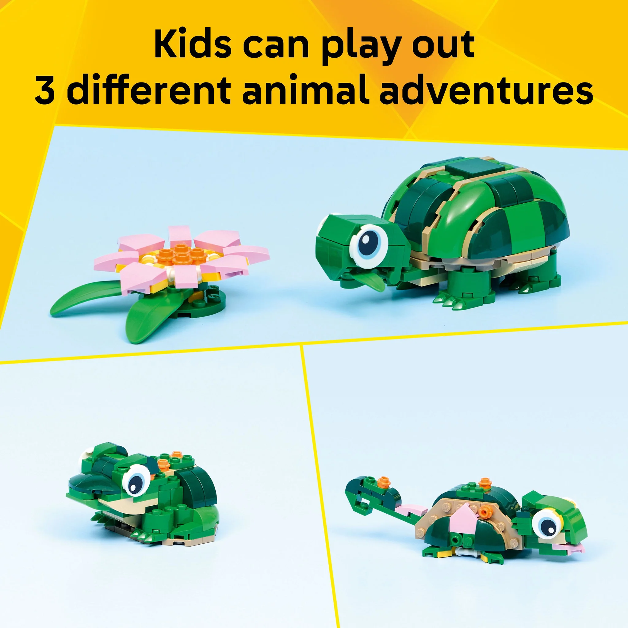 LEGO 31377 Creator Turtle With A Water Lily Flower - Image 4