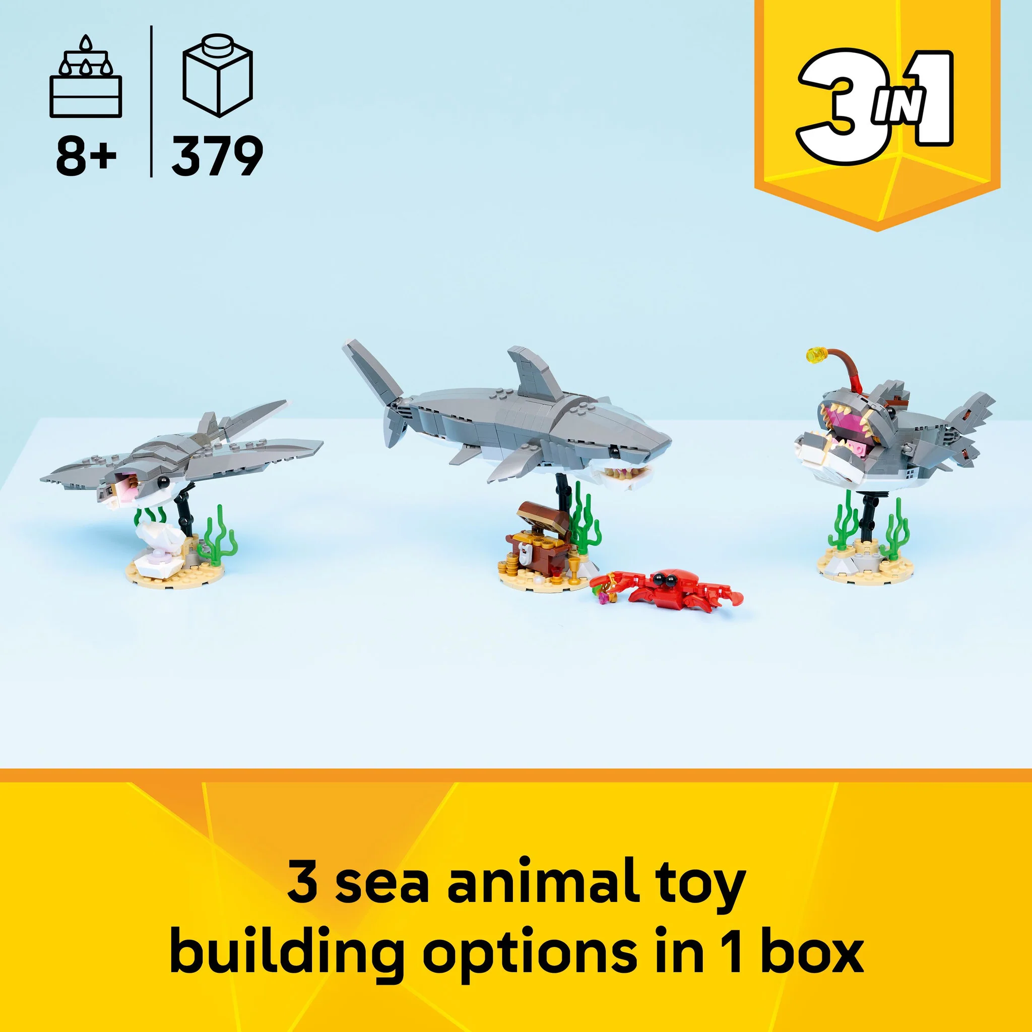 LEGO 31381 Creator Fierce Shark With A Treasure Chest - Image 3