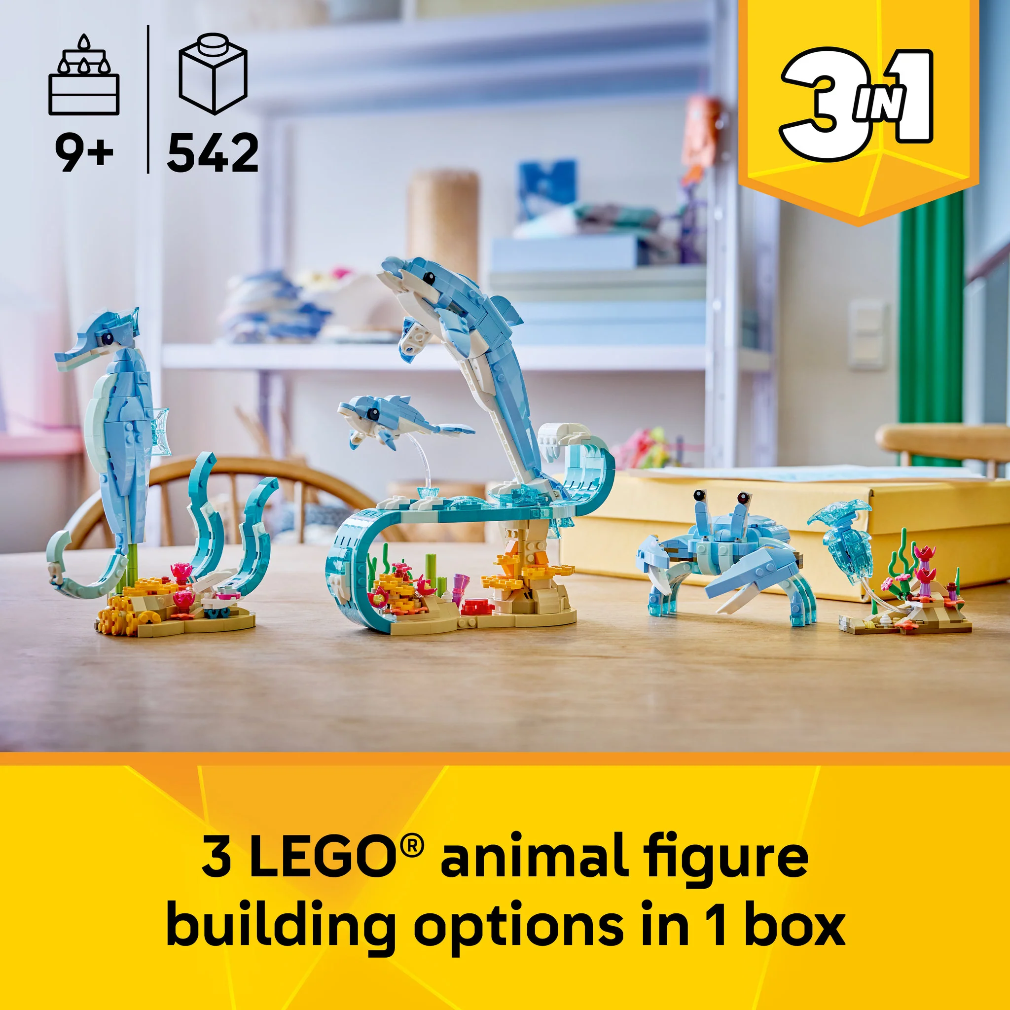 LEGO 31385 Creator Sea Animals: Beautiful Dolphins - Image 4