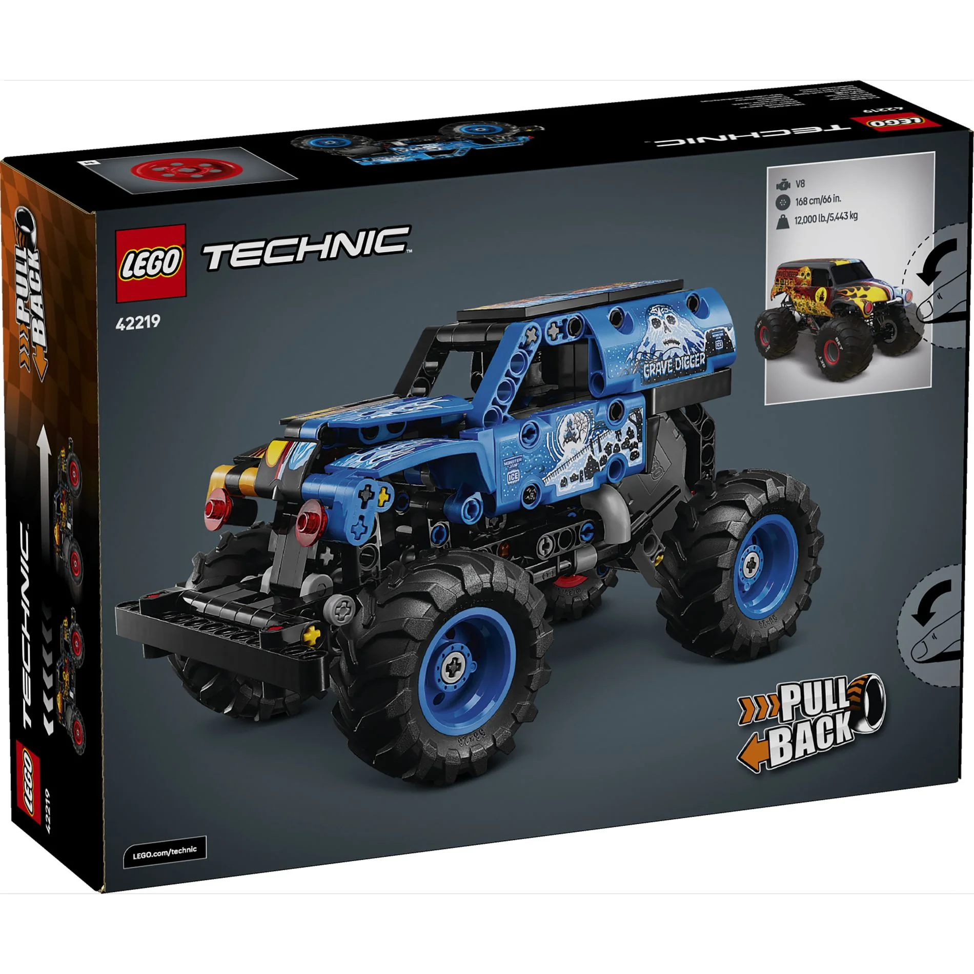 LEGO 42219 Technic Monster Jam Grave Digger Fire and Ice - Image 9