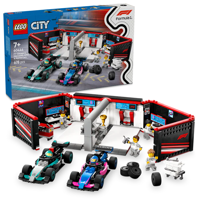 LEGO 60444 City F1 Garage & Mercedes-AMG & Alpine Cars