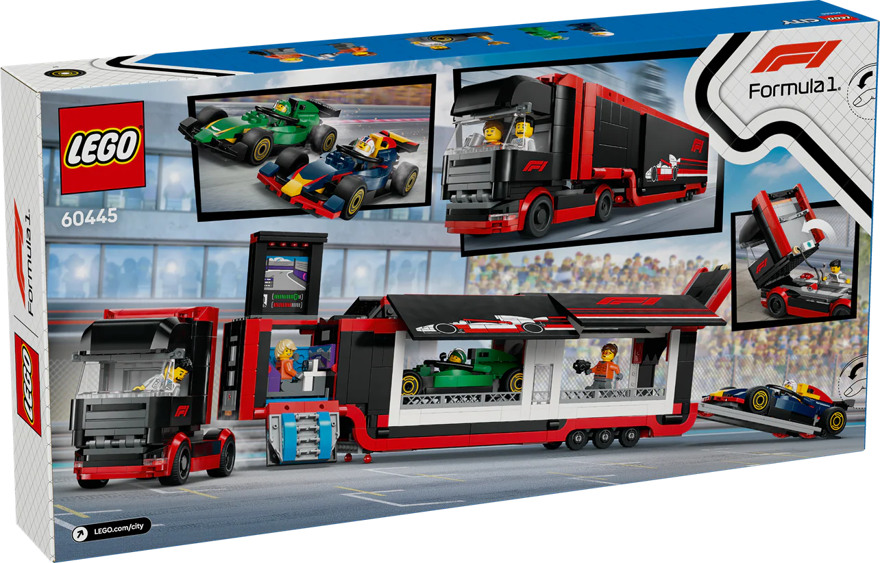 LEGO 60445 City F1 Truck with RB20 & AMR24 F1 Cars - Image 10