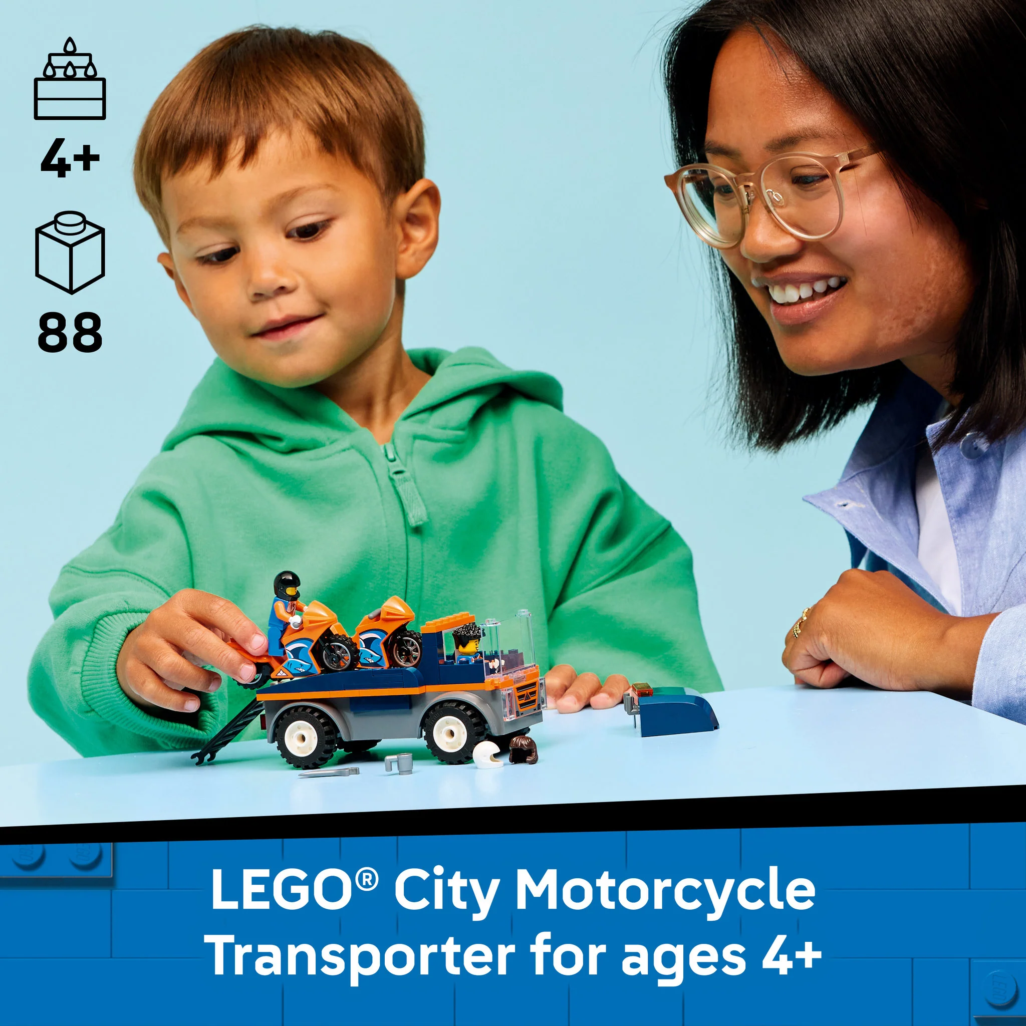 LEGO 60491 City Motorcycle Transporter - Image 4