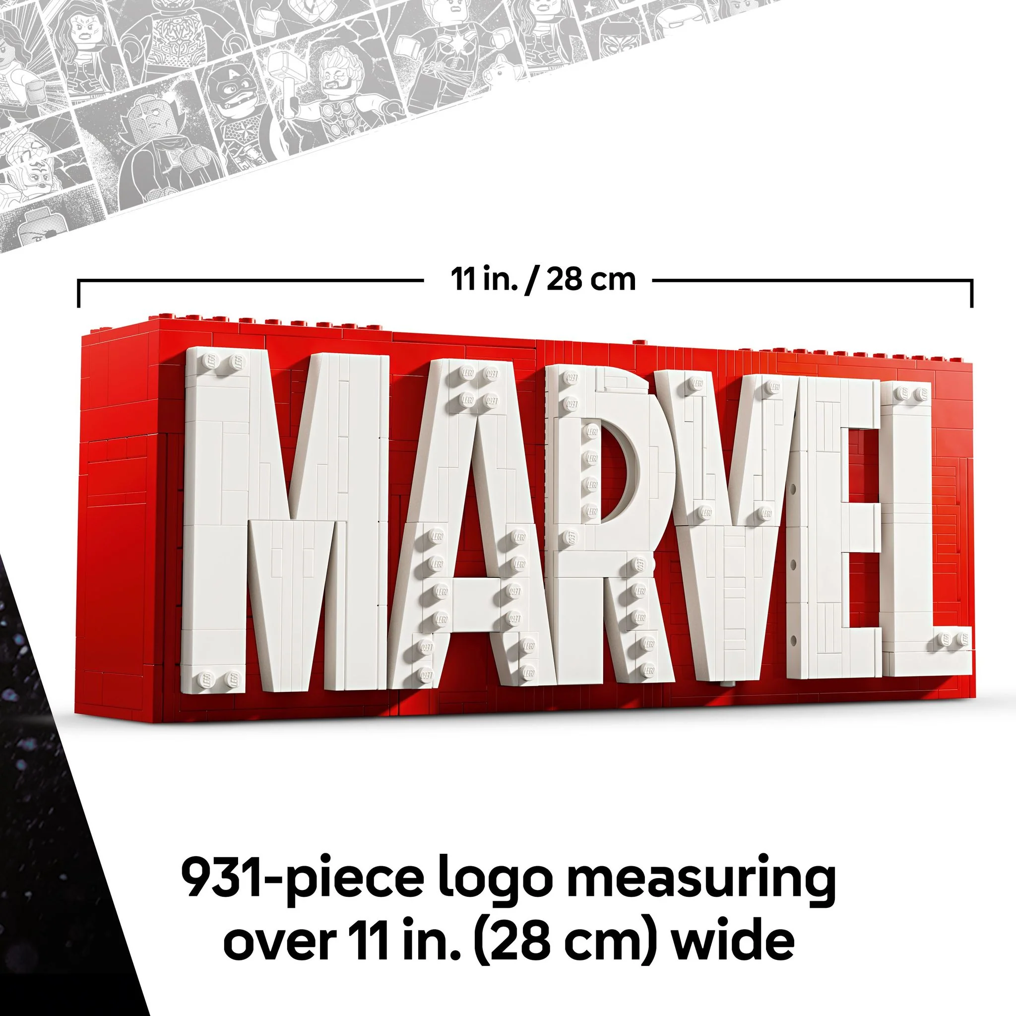 LEGO 76313 Marvel Super Heroes MARVEL Logo & Minifigures - Image 5