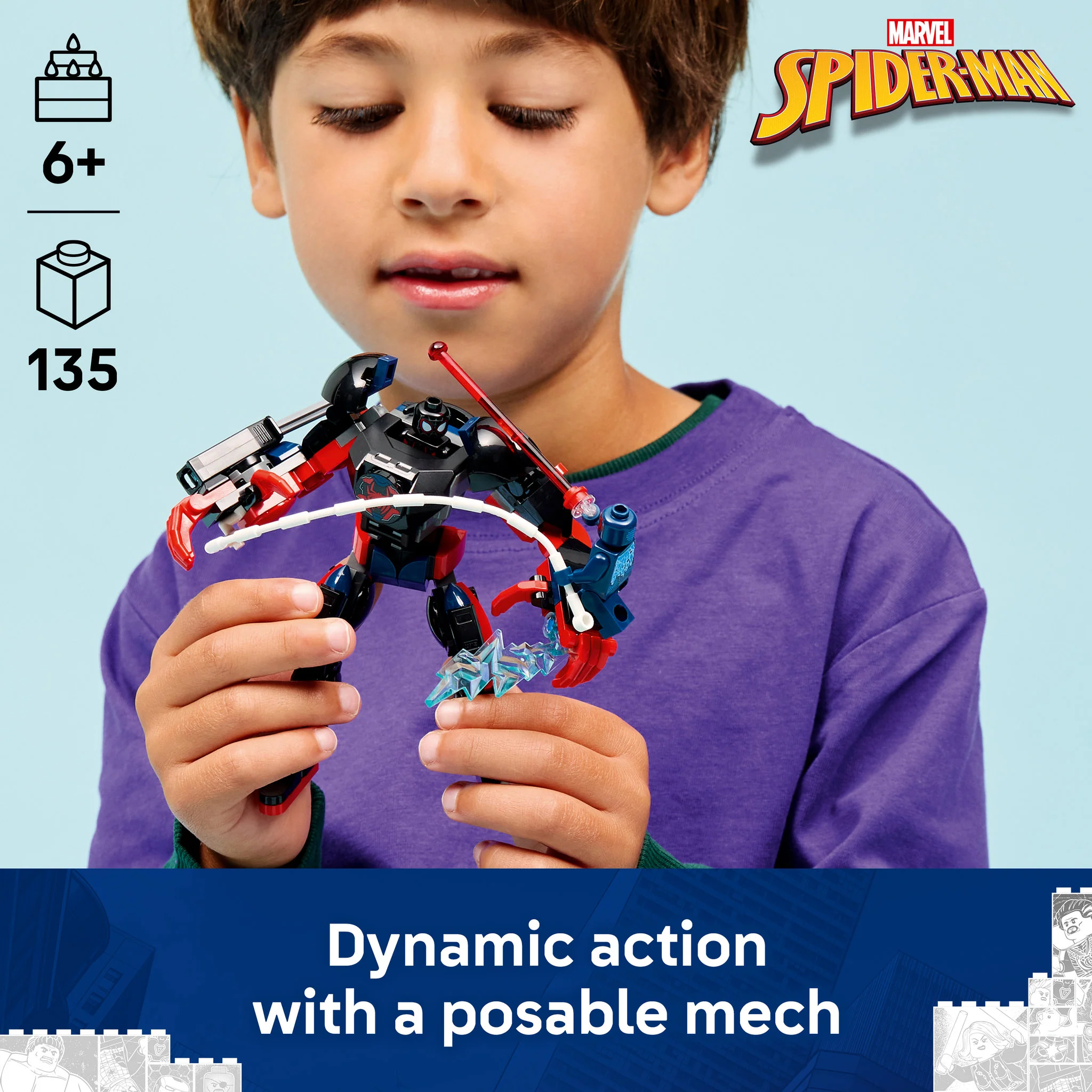 LEGO 76337 Marvel Super Heroes Miles Morales Mech vs. Spider-Man 2099 - Image 4
