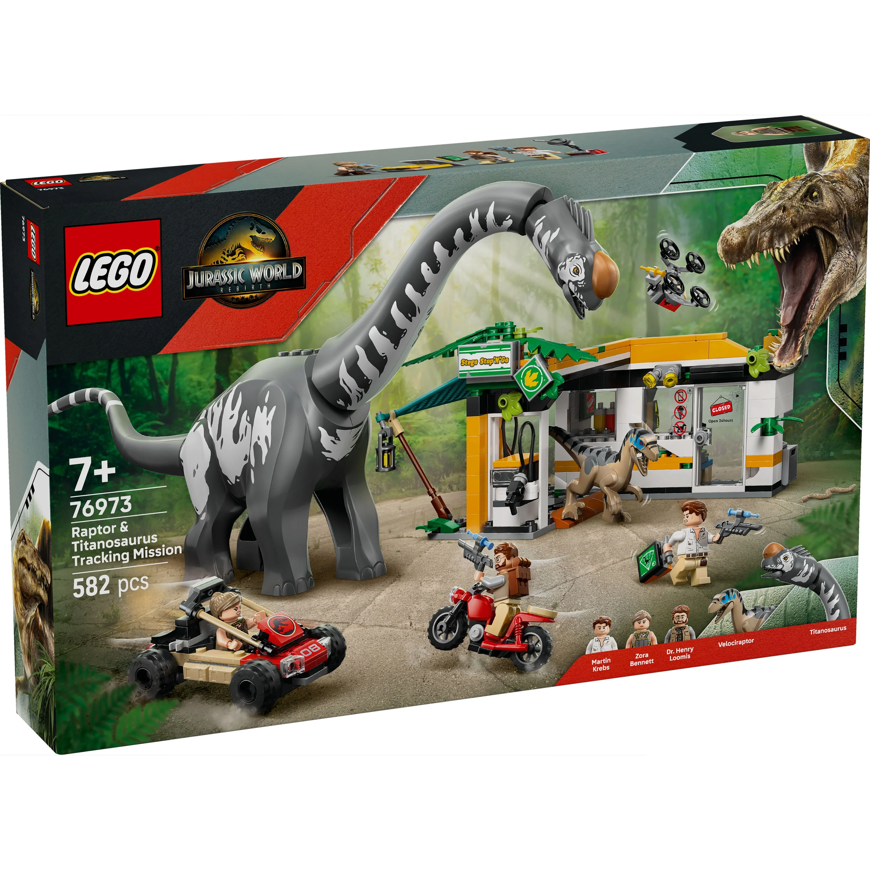 LEGO 76973 Jurassic World Raptor & Titanosaurus Tracking Mission - Image 2