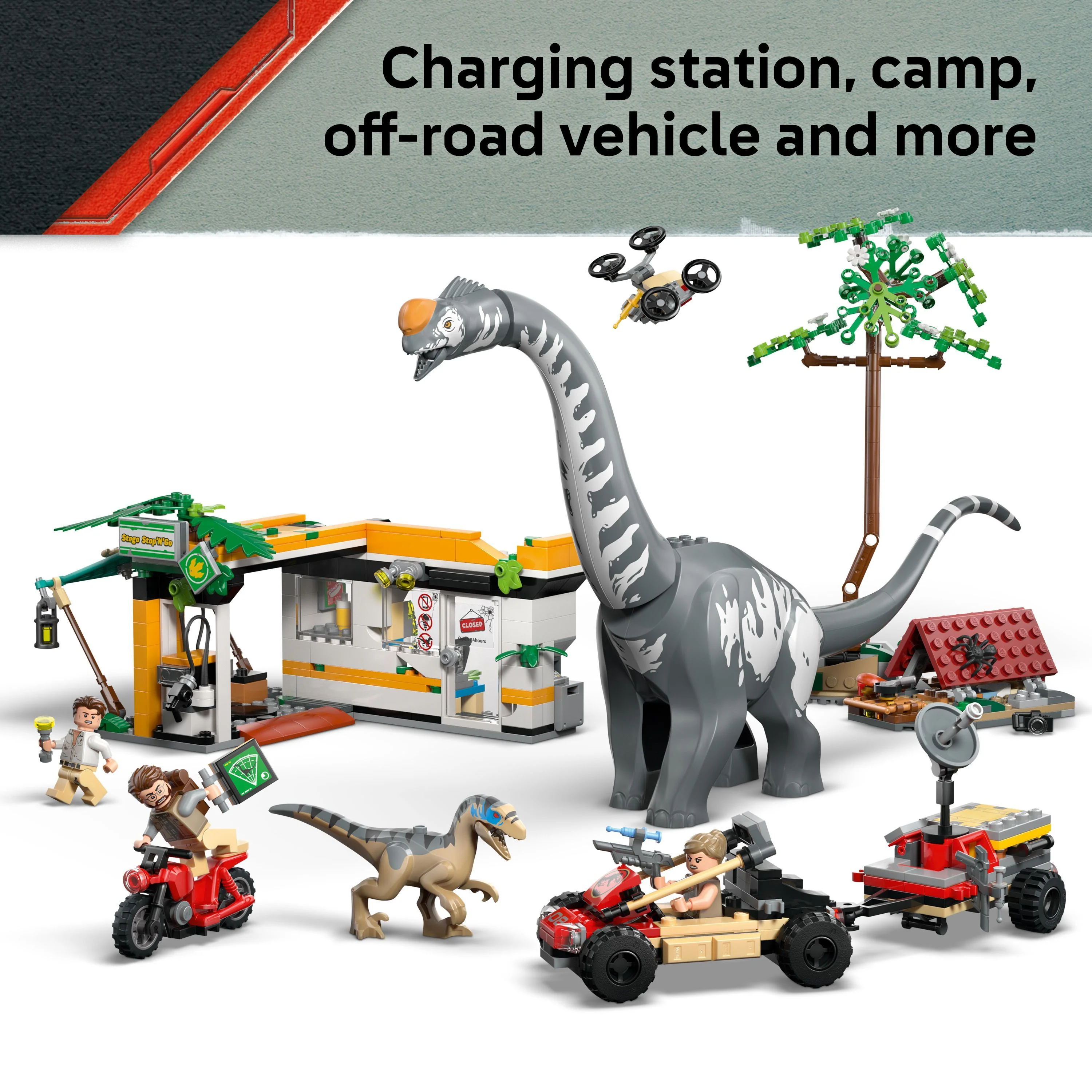 LEGO 76973 Jurassic World Raptor & Titanosaurus Tracking Mission - Image 5