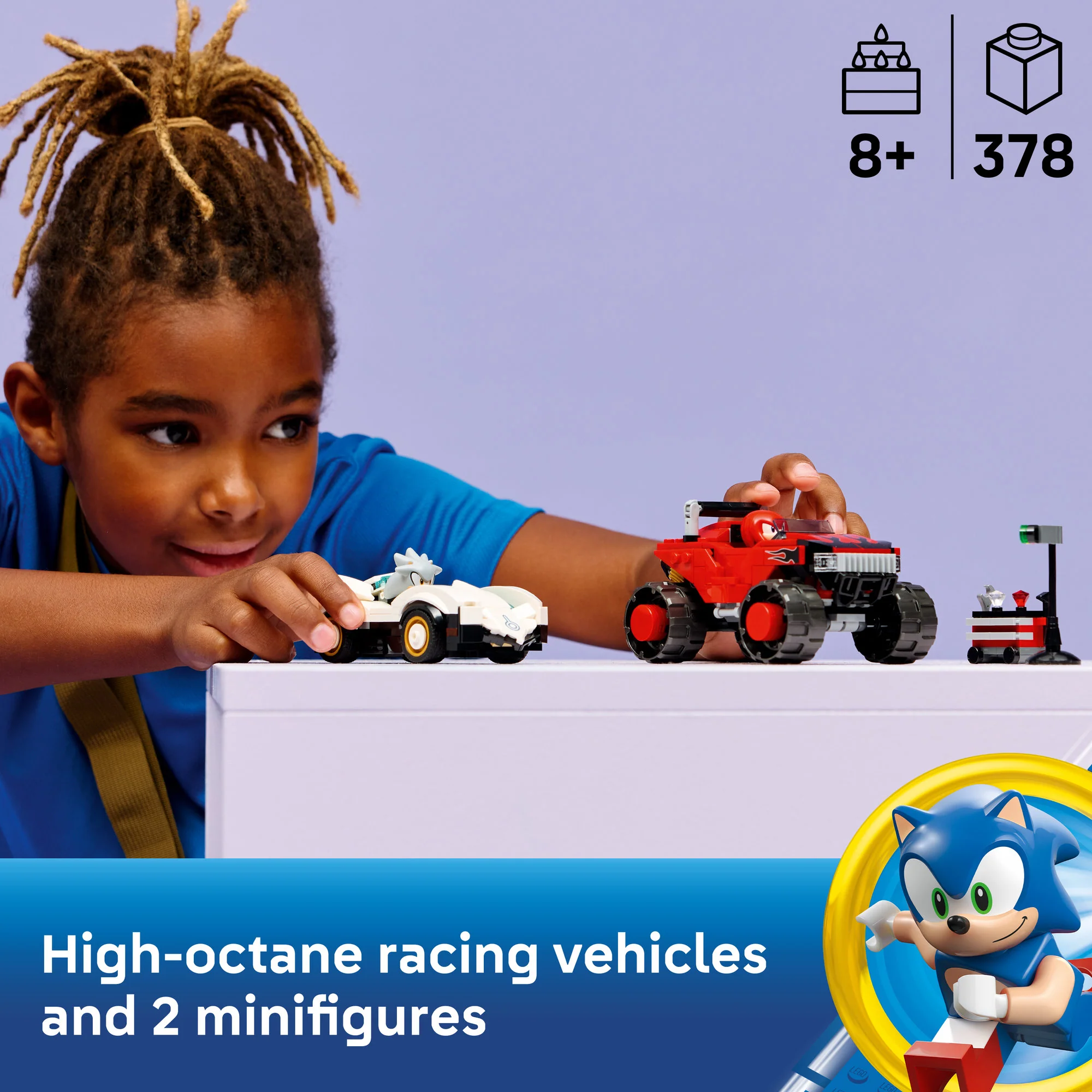 LEGO 77118 Sonic The Hedgehog Silver's Car vs. Knuckles' Monster Truck - Image 4