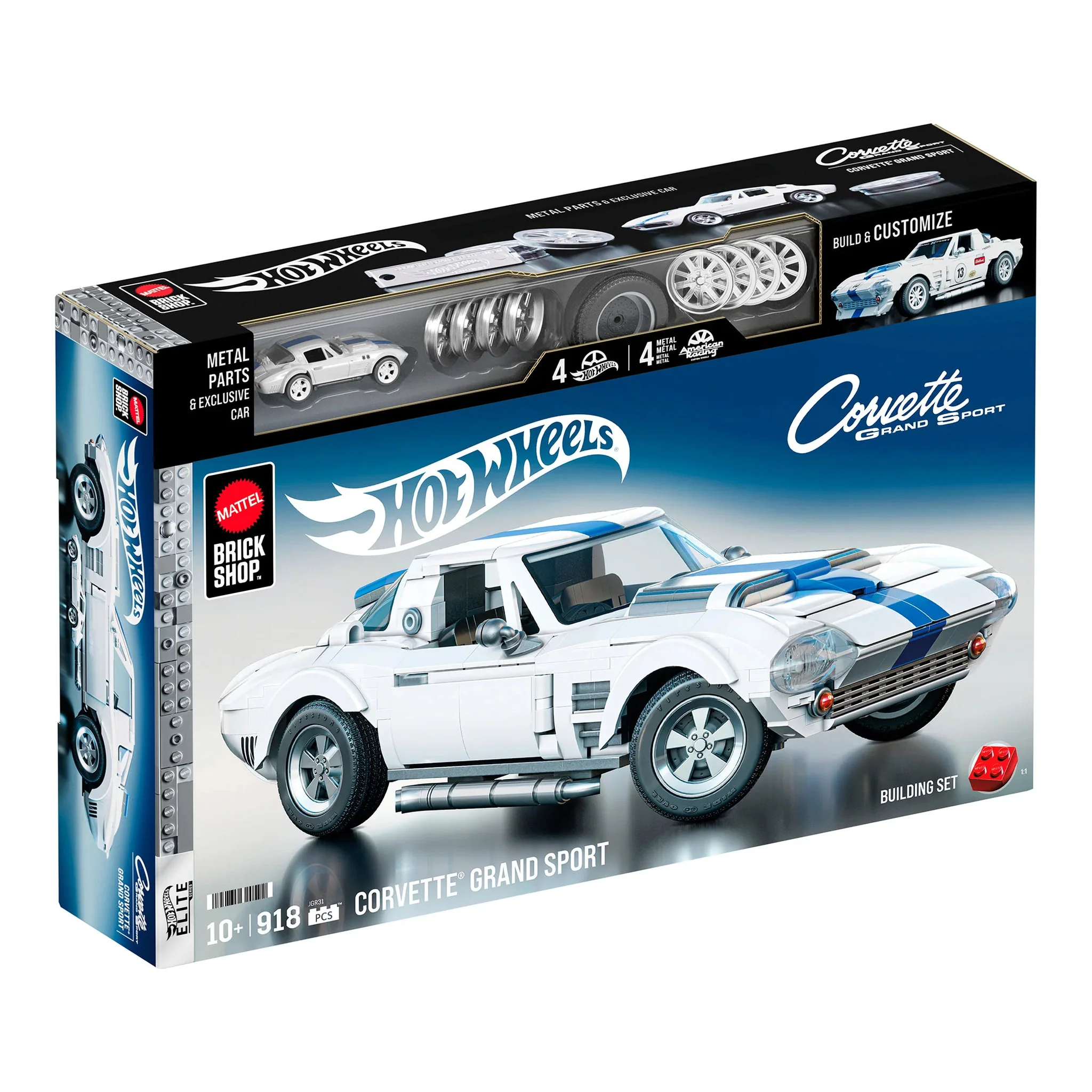 Mattel Brick Shop Hot Wheels Elite 1963 Corvette Building Set - Image 5