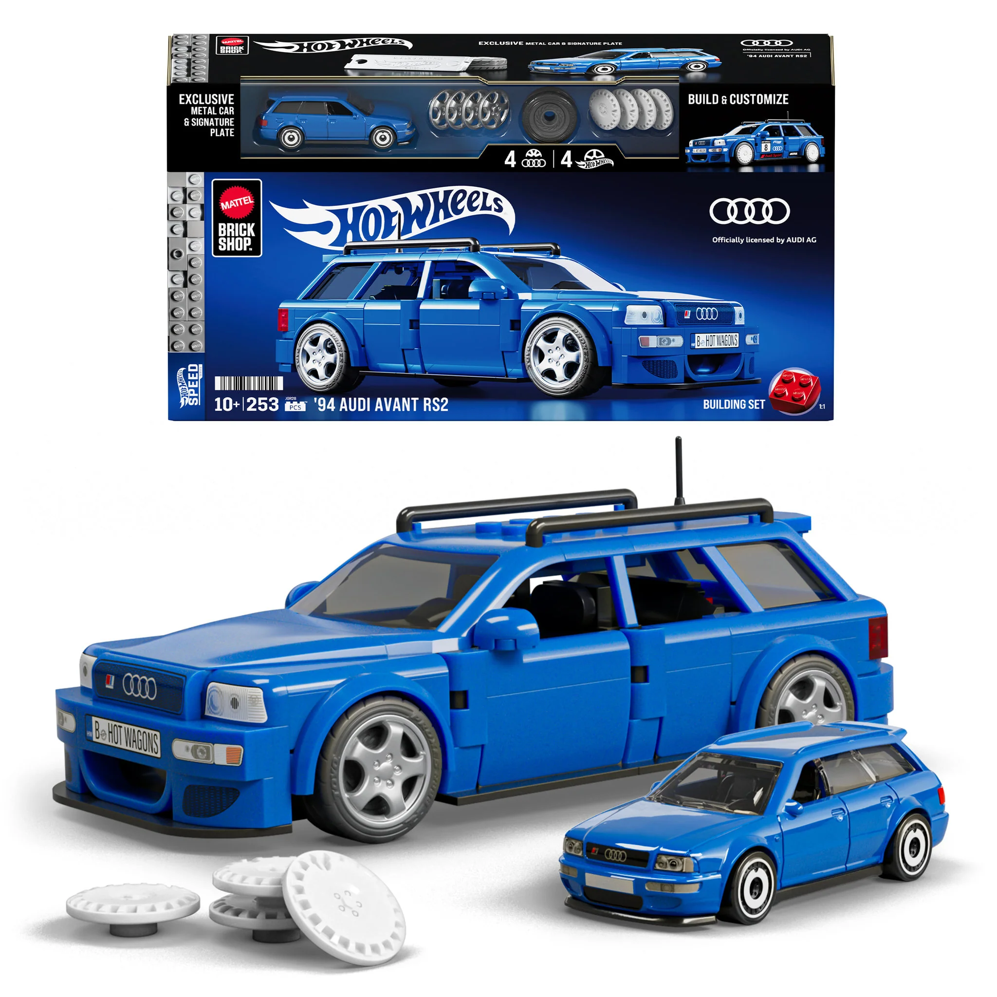 Mattel Brick Shop Hot Wheels Speed Audi Avant RS2 1994 Building Set