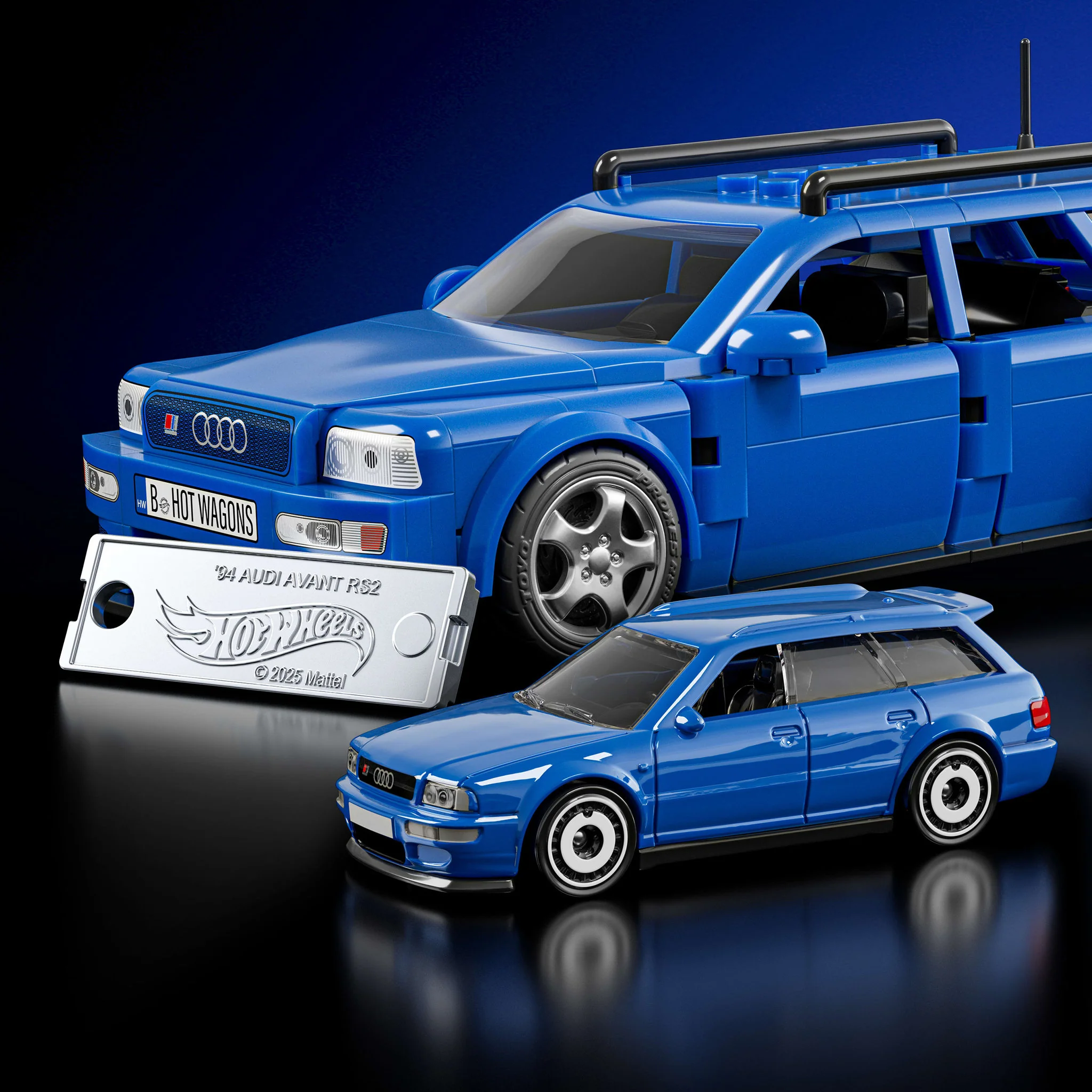 Mattel Brick Shop Hot Wheels Speed Audi Avant RS2 1994 Building Set - Image 2