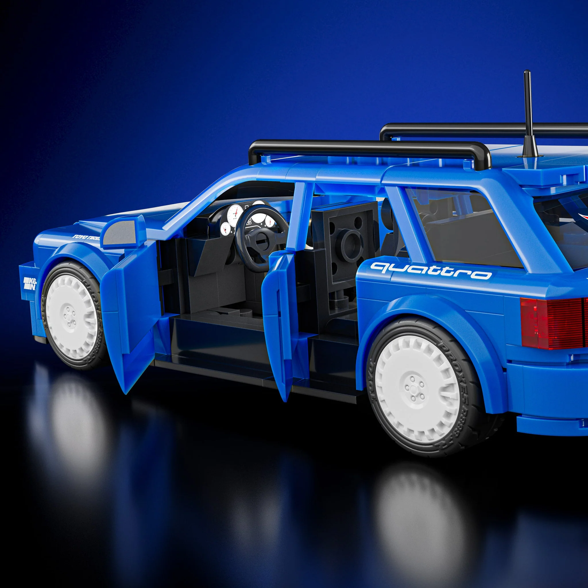 Mattel Brick Shop Hot Wheels Speed Audi Avant RS2 1994 Building Set - Image 3