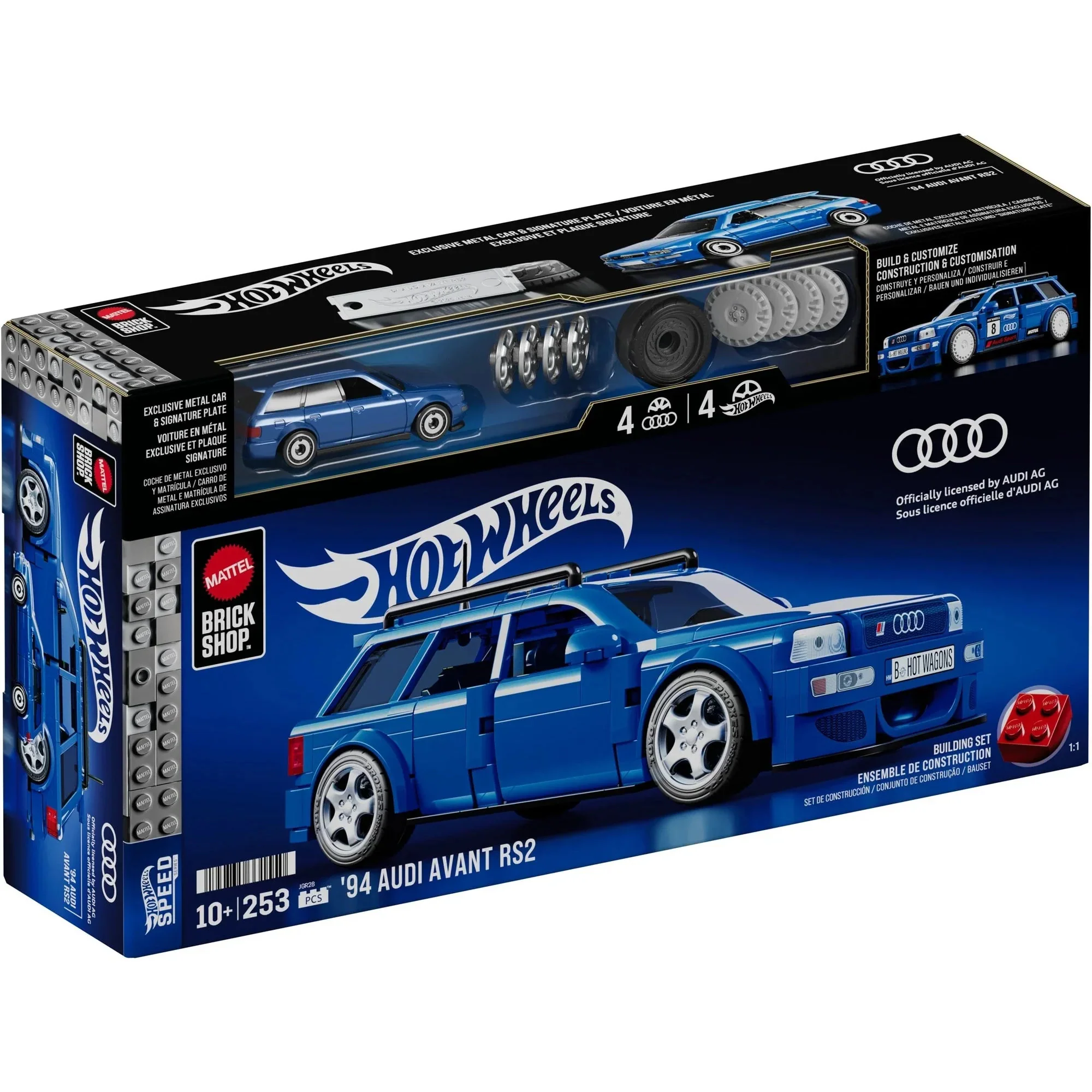 Mattel Brick Shop Hot Wheels Speed Audi Avant RS2 1994 Building Set - Image 6