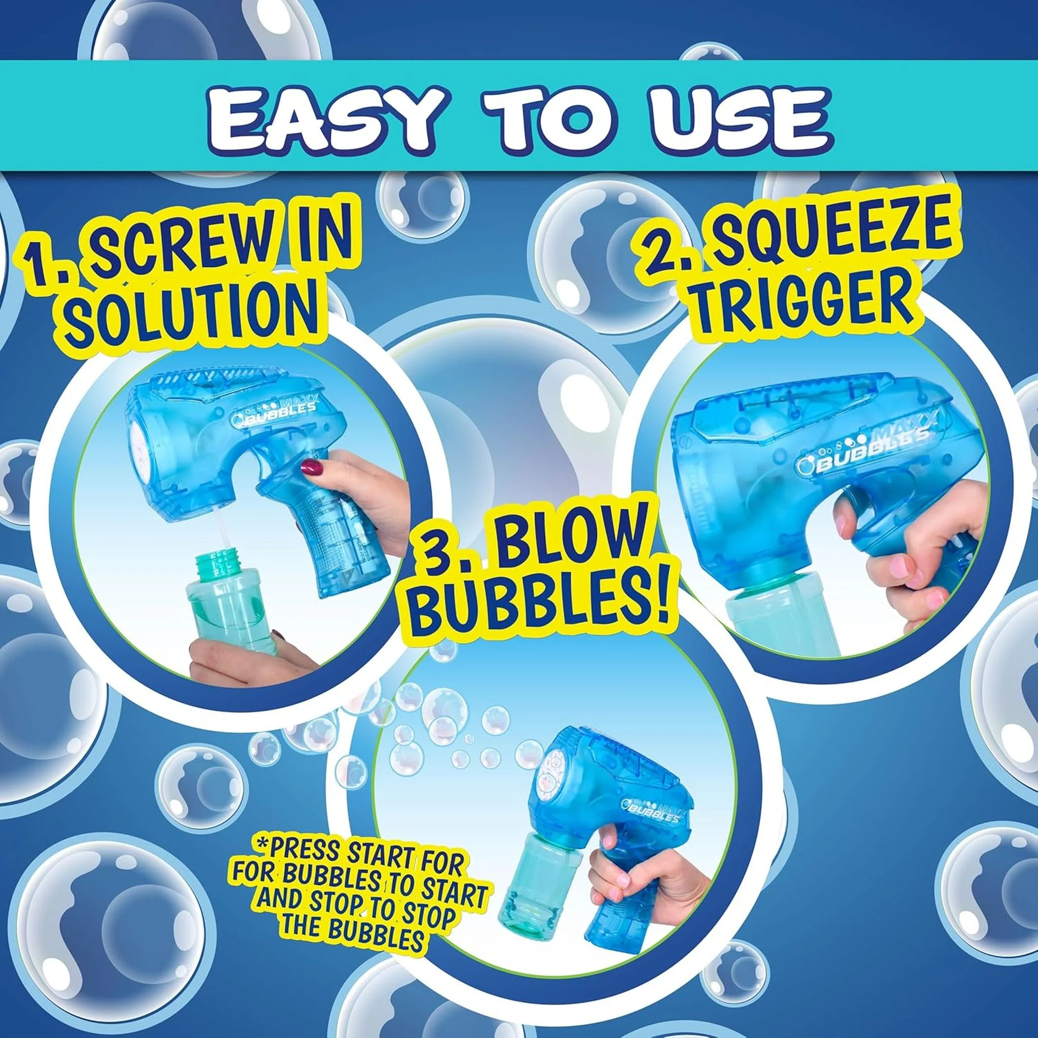 Maxx Bubbles Super Light-Up Bubble Blower Assorted Styles - Image 2