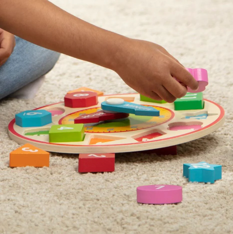 Melissa & Doug Classic Toy Shape Sorting Clock - Image 3