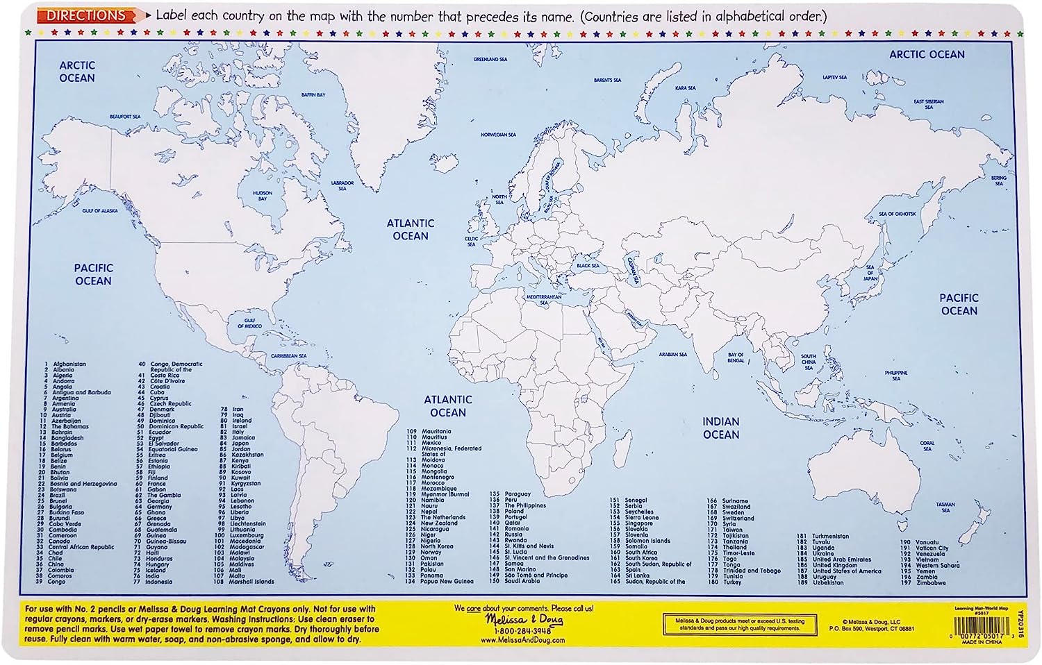 Melissa & Doug Learning Mat World Map - Image 3
