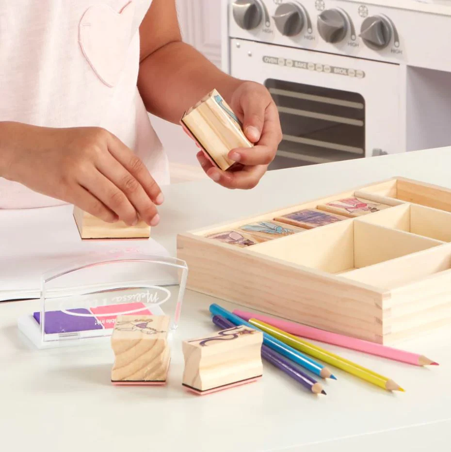 Melissa & Doug Wooden Stamp Set - Princesses - Image 3