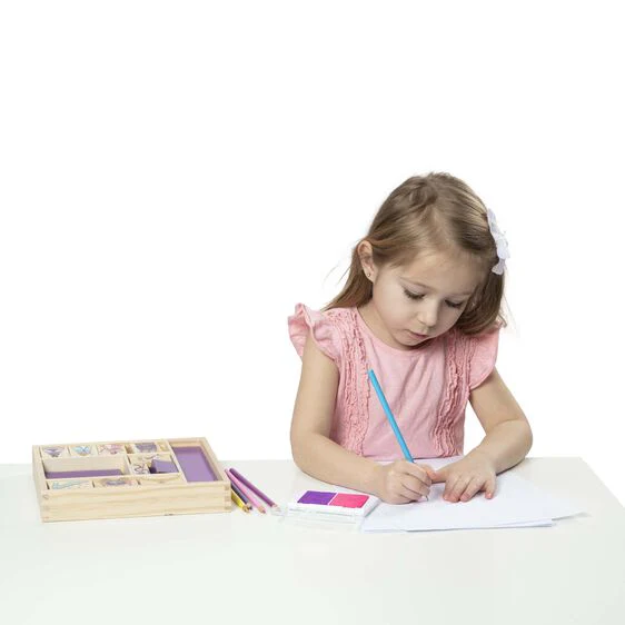 Melissa & Doug Wooden Stamp Set - Princesses - Image 5