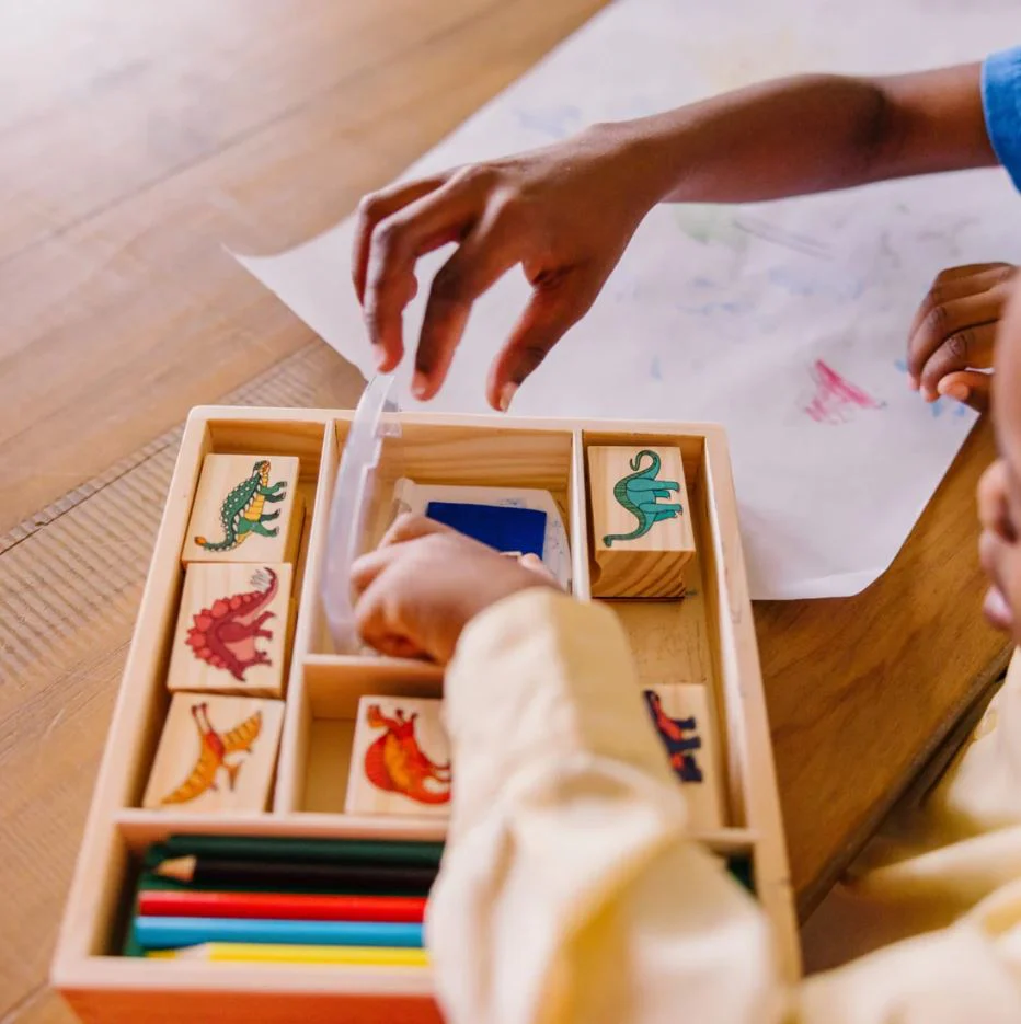 Melissa & Doug Wooden Stamp Set - Dinosaurs - Image 3
