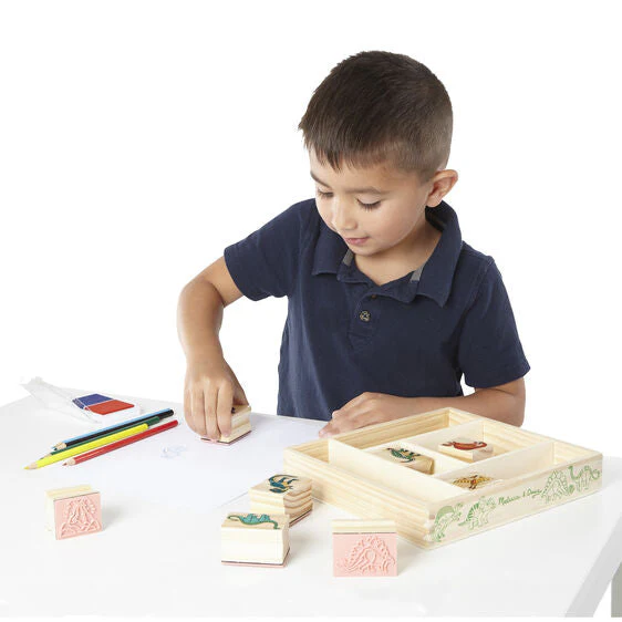 Melissa & Doug Wooden Stamp Set - Dinosaurs - Image 6