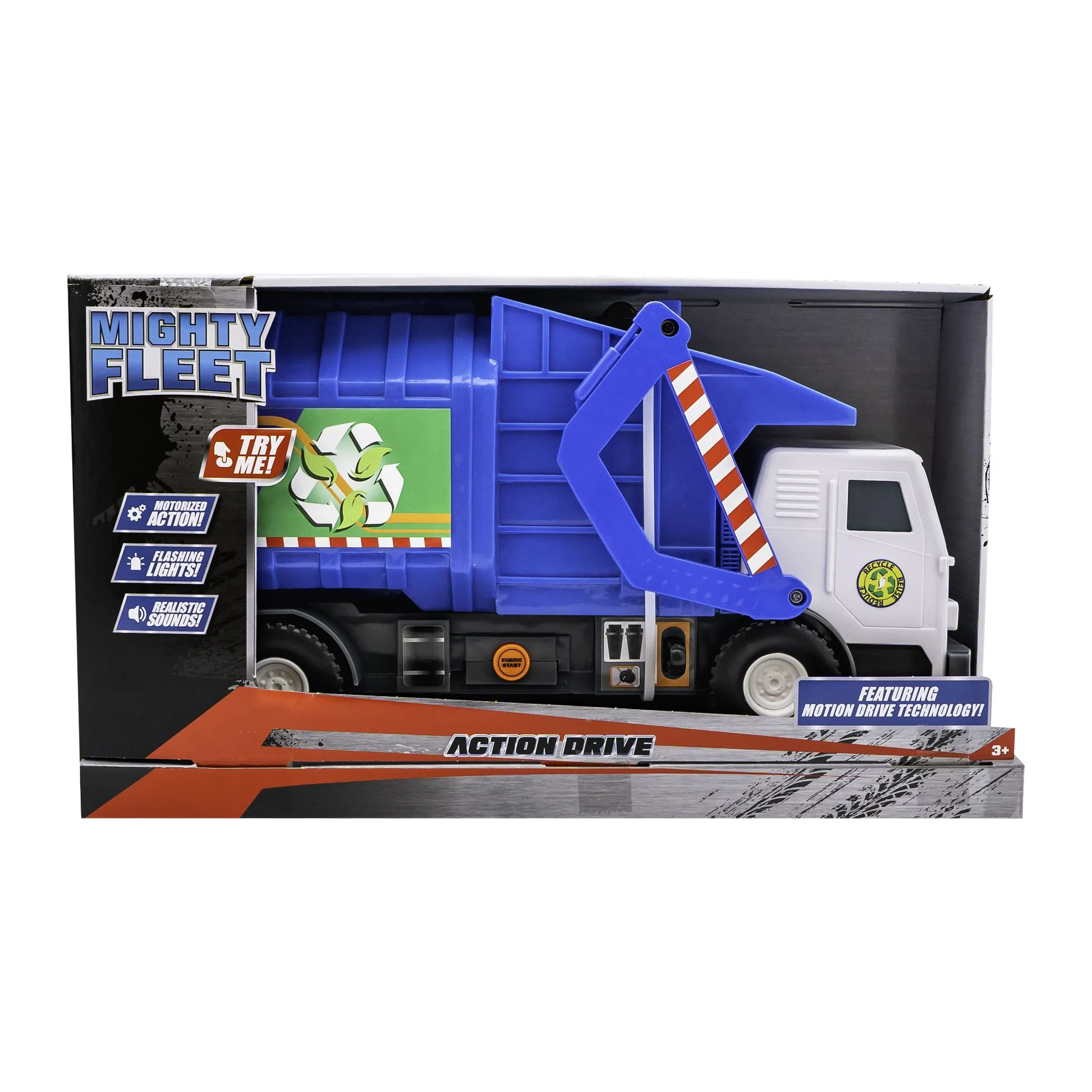 Mighty Fleet Action Drive 16 Inch Garbage Truck