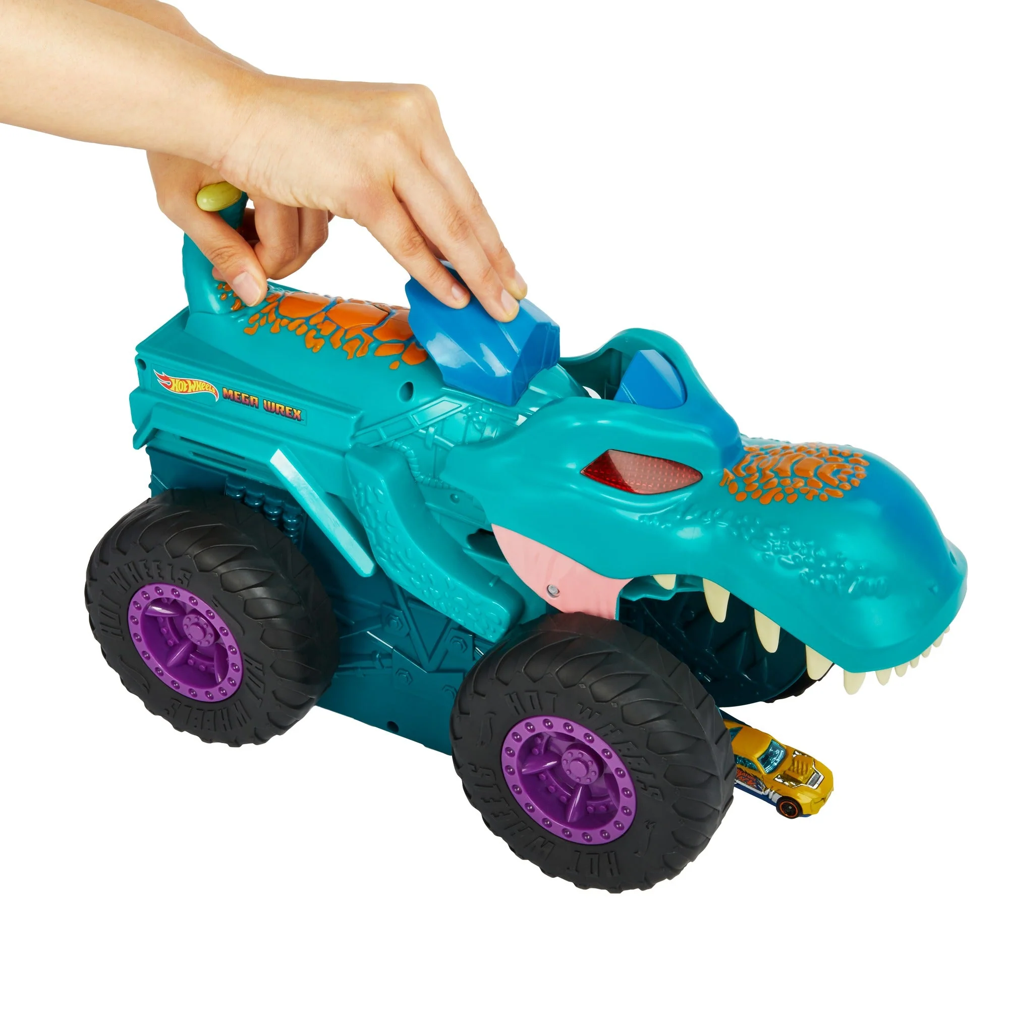 Hot Wheels Monster Trucks Car Chompin' Mega Wrex - Image 3