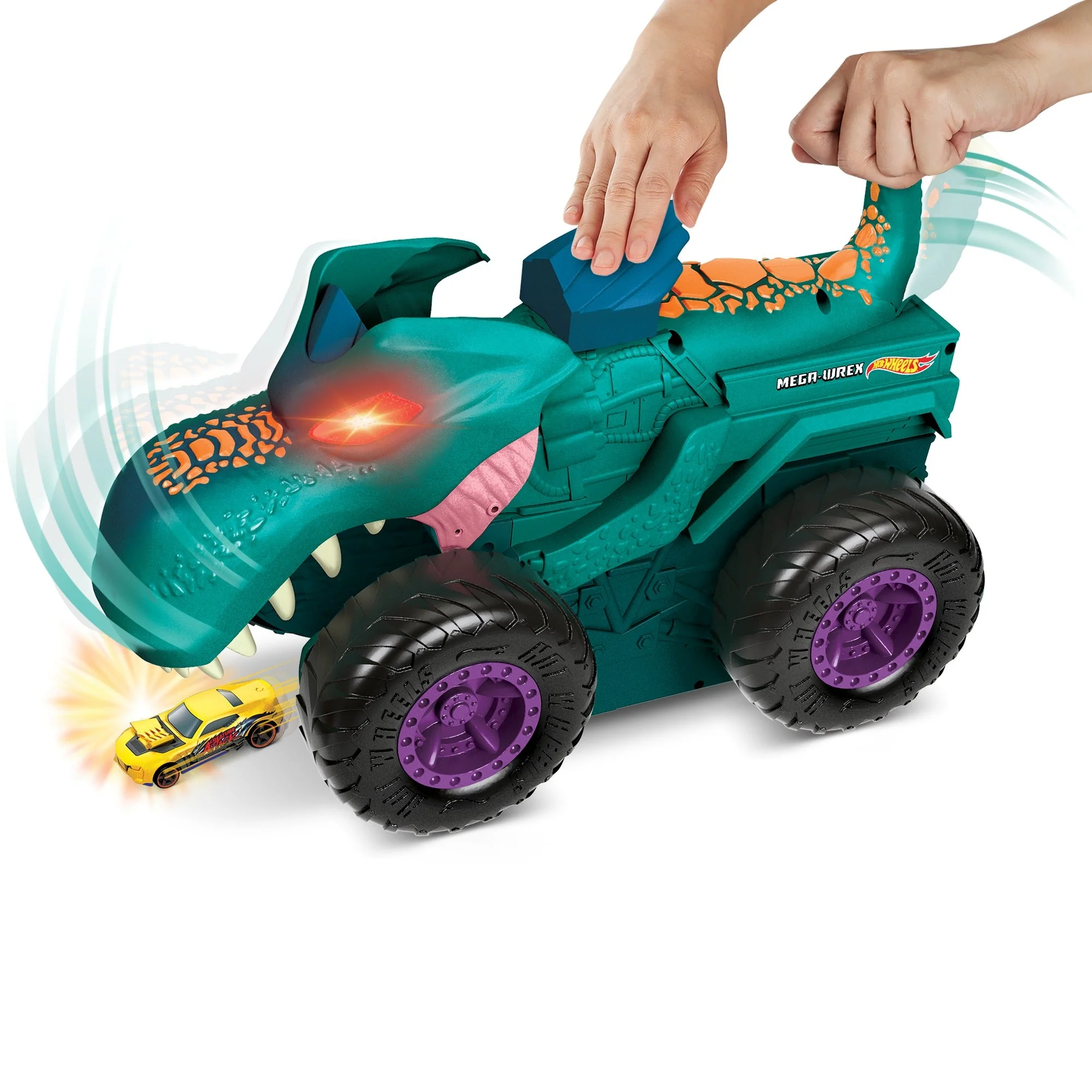 Hot Wheels Monster Trucks Car Chompin' Mega Wrex - Image 4