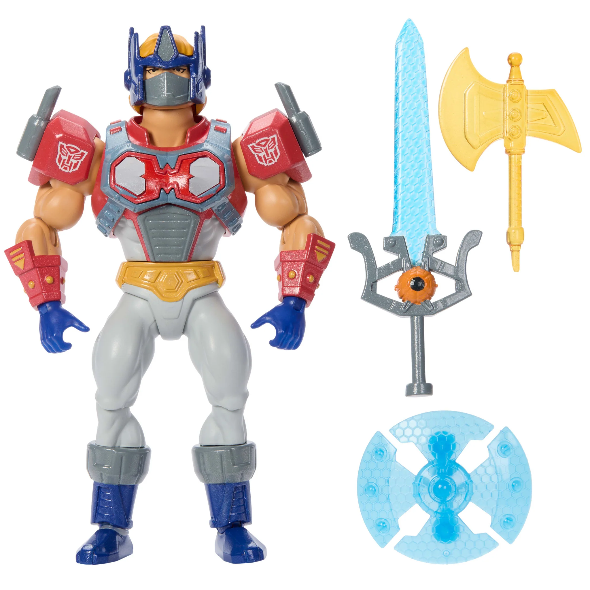 Masters of the Universe x Transformers Optimus Prime Armor He-Man 5.5 Inch Action Figure - Image 3