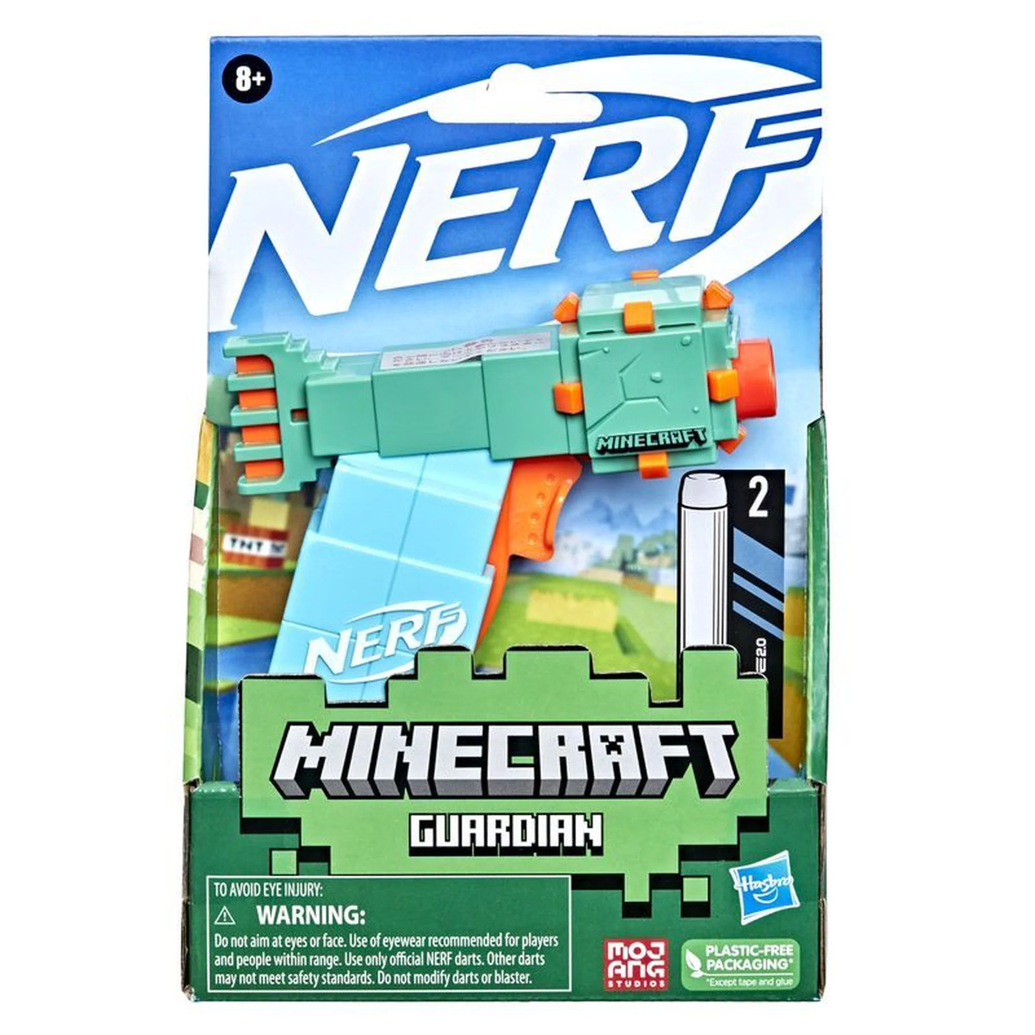 NERF MicroShots Minecraft Mini Blaster - Guardian