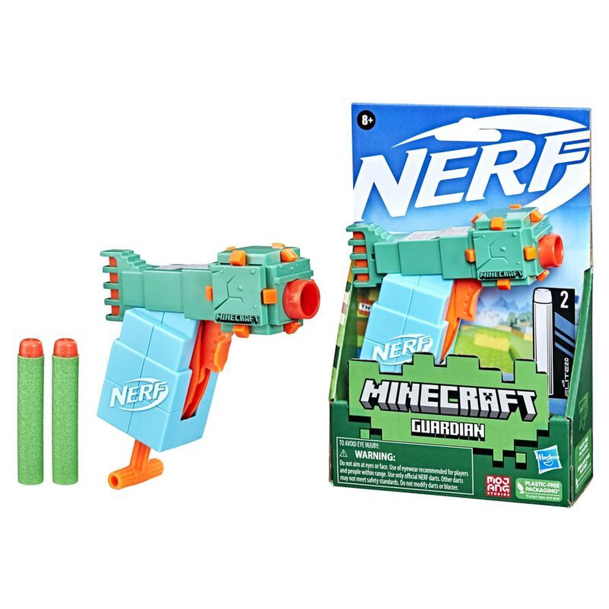 NERF MicroShots Minecraft Mini Blaster - Guardian - Image 2
