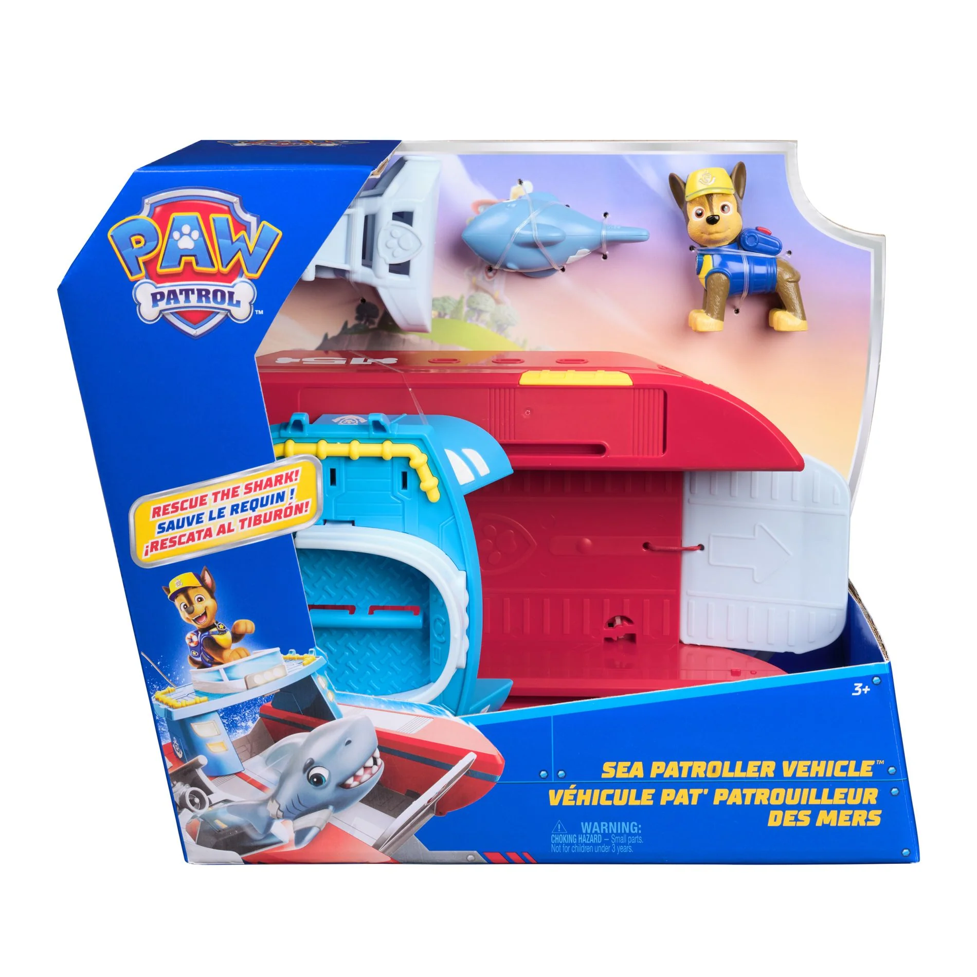 PAW Patrol Sea Patroller Vehicle With Chase Figure