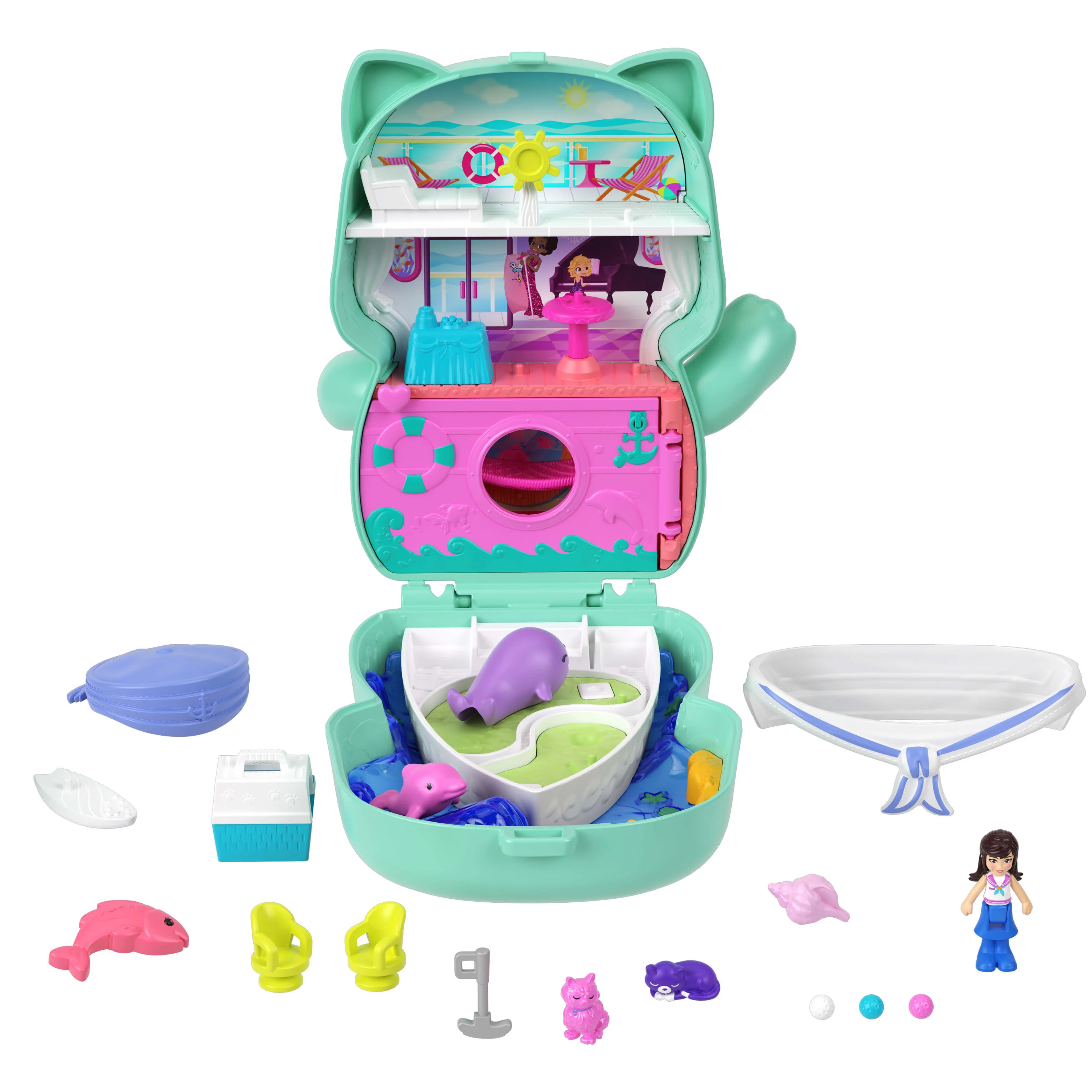 Polly Pocket World Core Compact Set Sail Kitty - Image 2