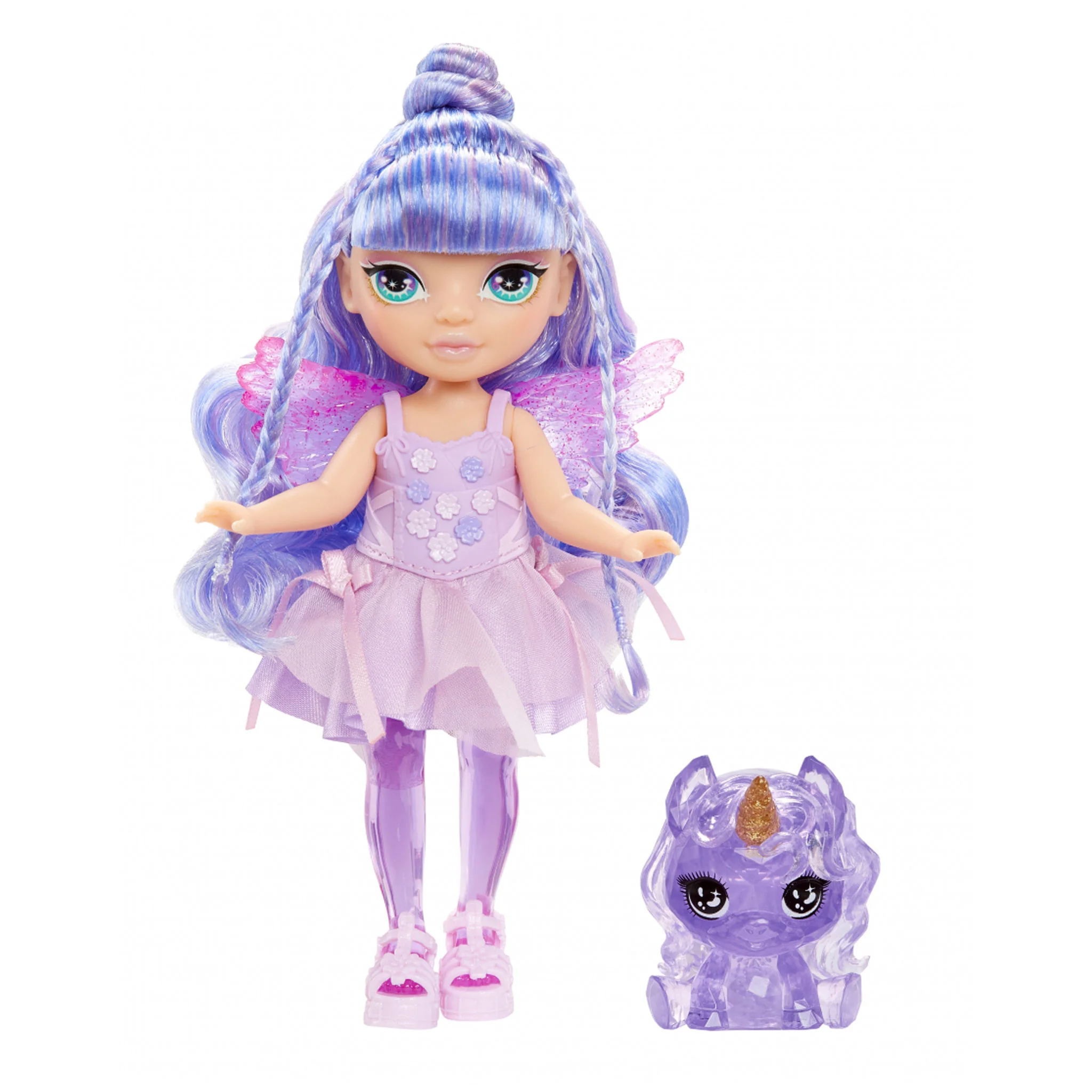Rainbow High Littles Rainbow Fantasy Fairies Doll & Pet - Amethyst - Image 2