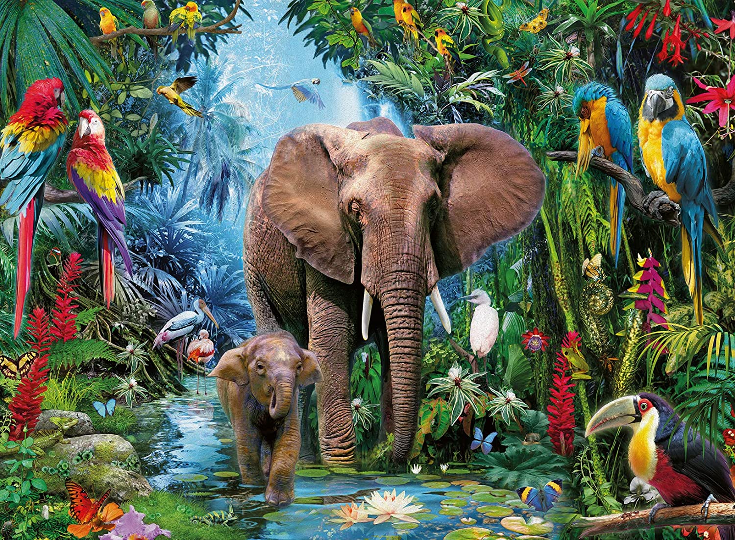 Ravensburger Elephants At The Oasis 150 Piece - Image 2