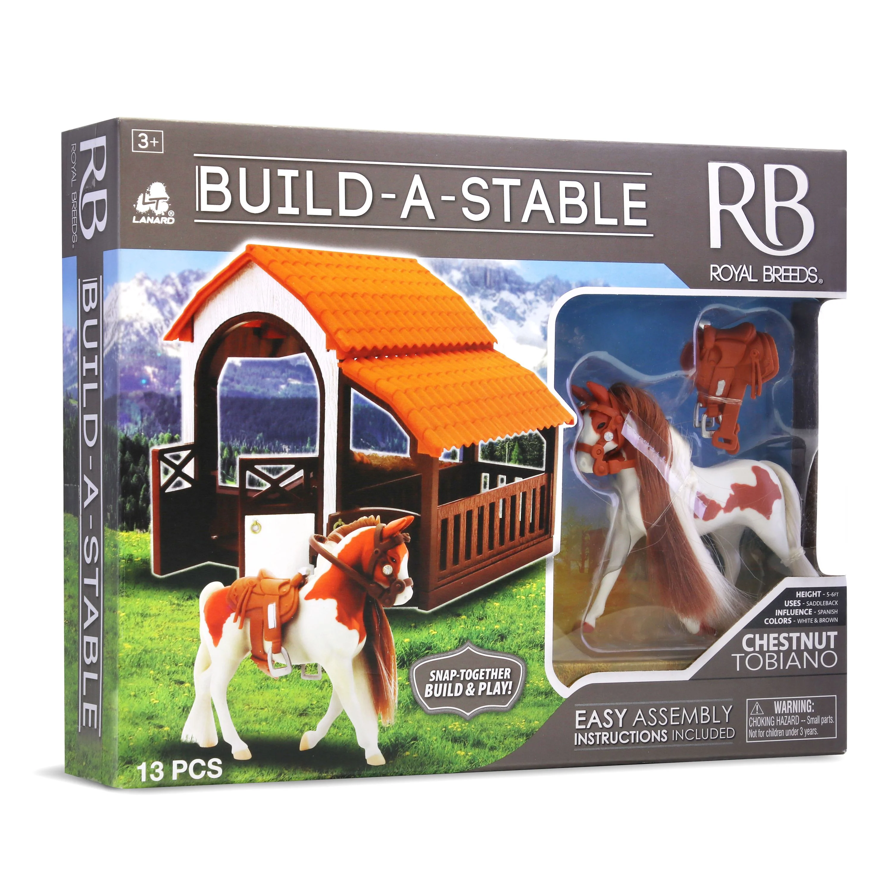 Royal Breeds Build A Stable With Chestnut Tobiano Model Kit