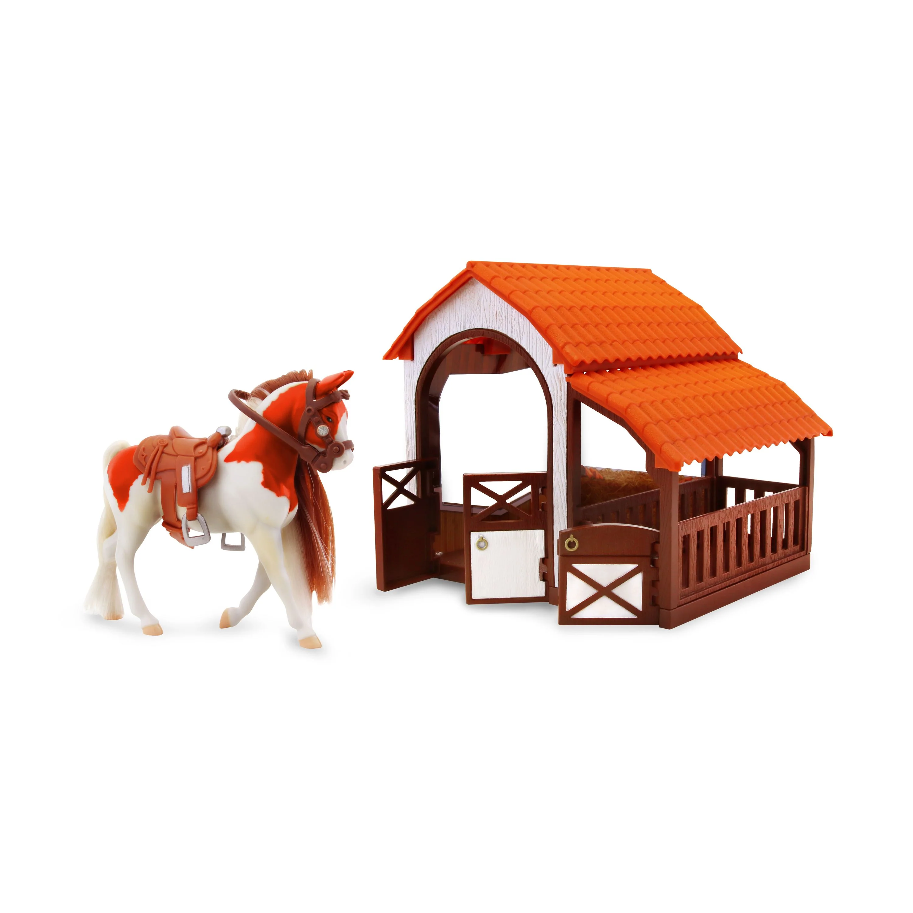 Royal Breeds Build A Stable With Chestnut Tobiano Model Kit - Image 2