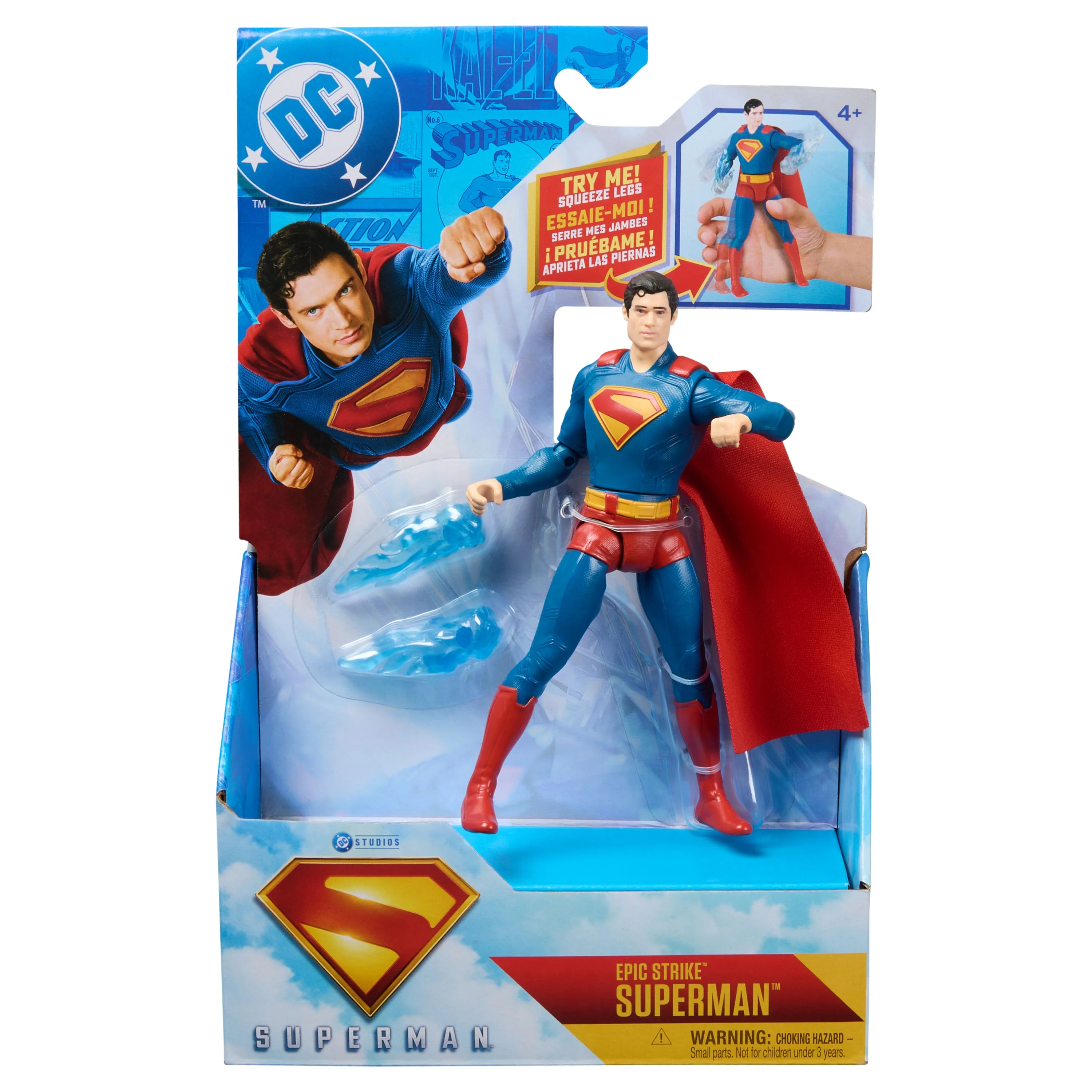 Superman 6 Inch Leg Squeeze Battle Attack Superman