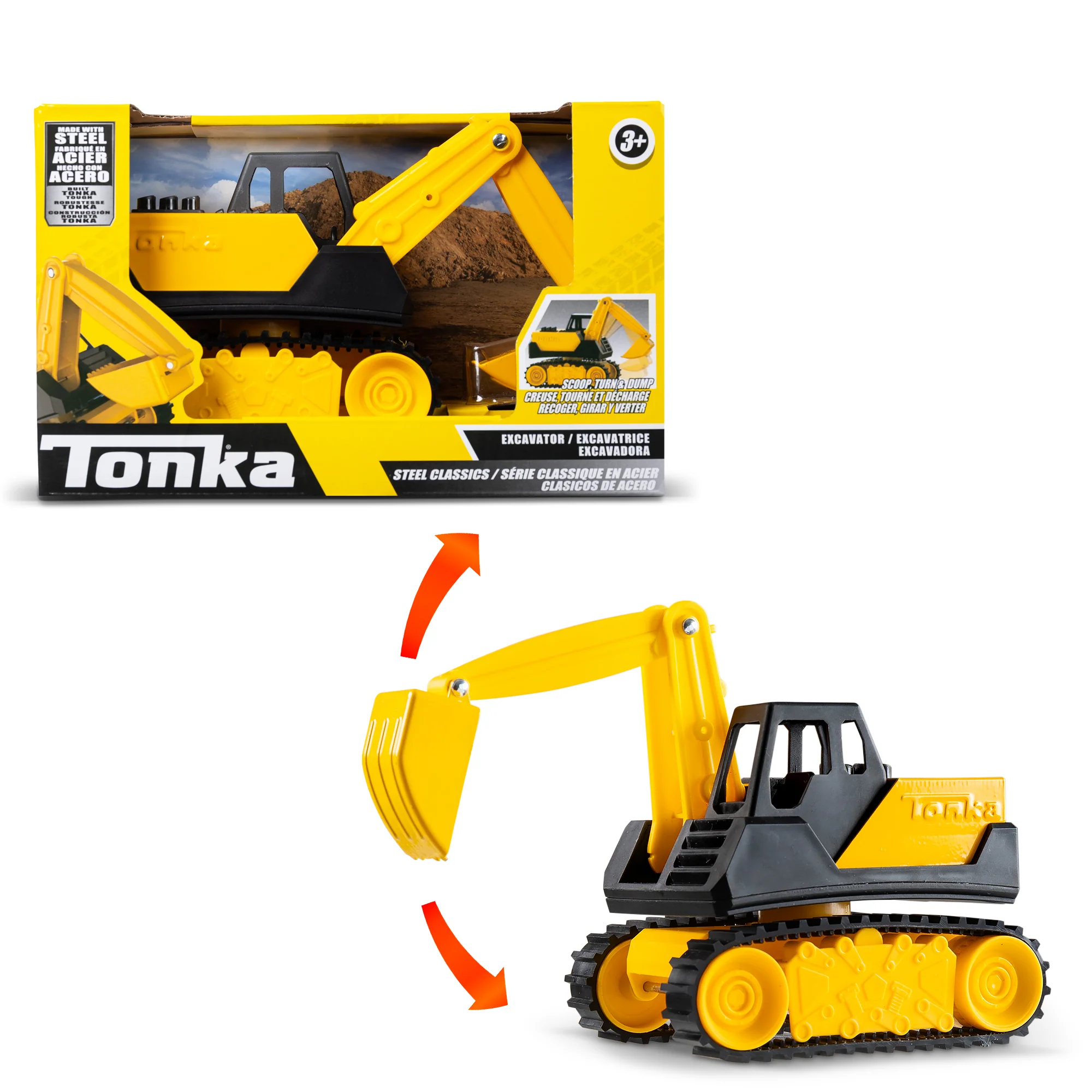 Tonka Steel Classics 1:32 Excavator - Image 2