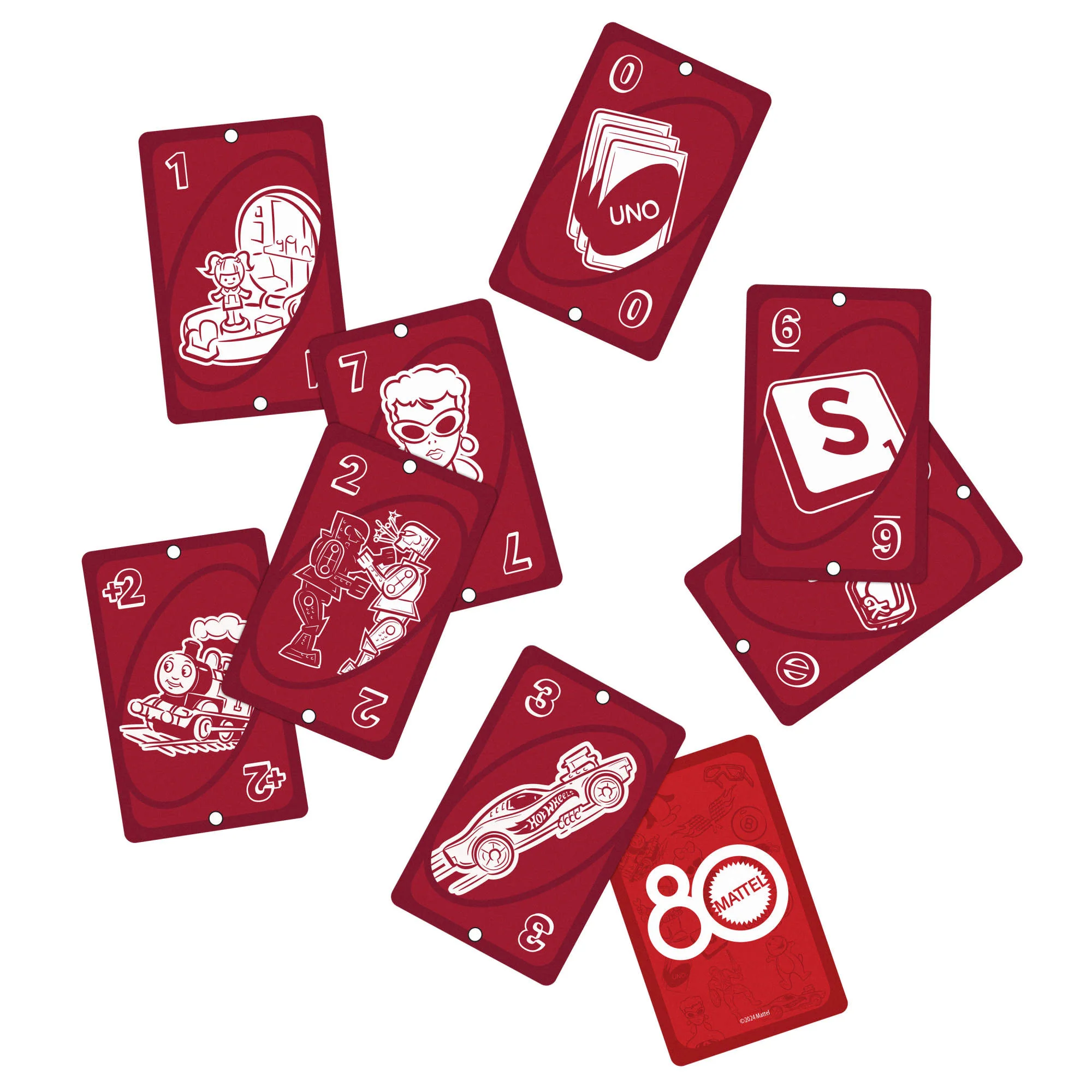 UNO Mattel 80th Ruby Red Card Game - Image 4