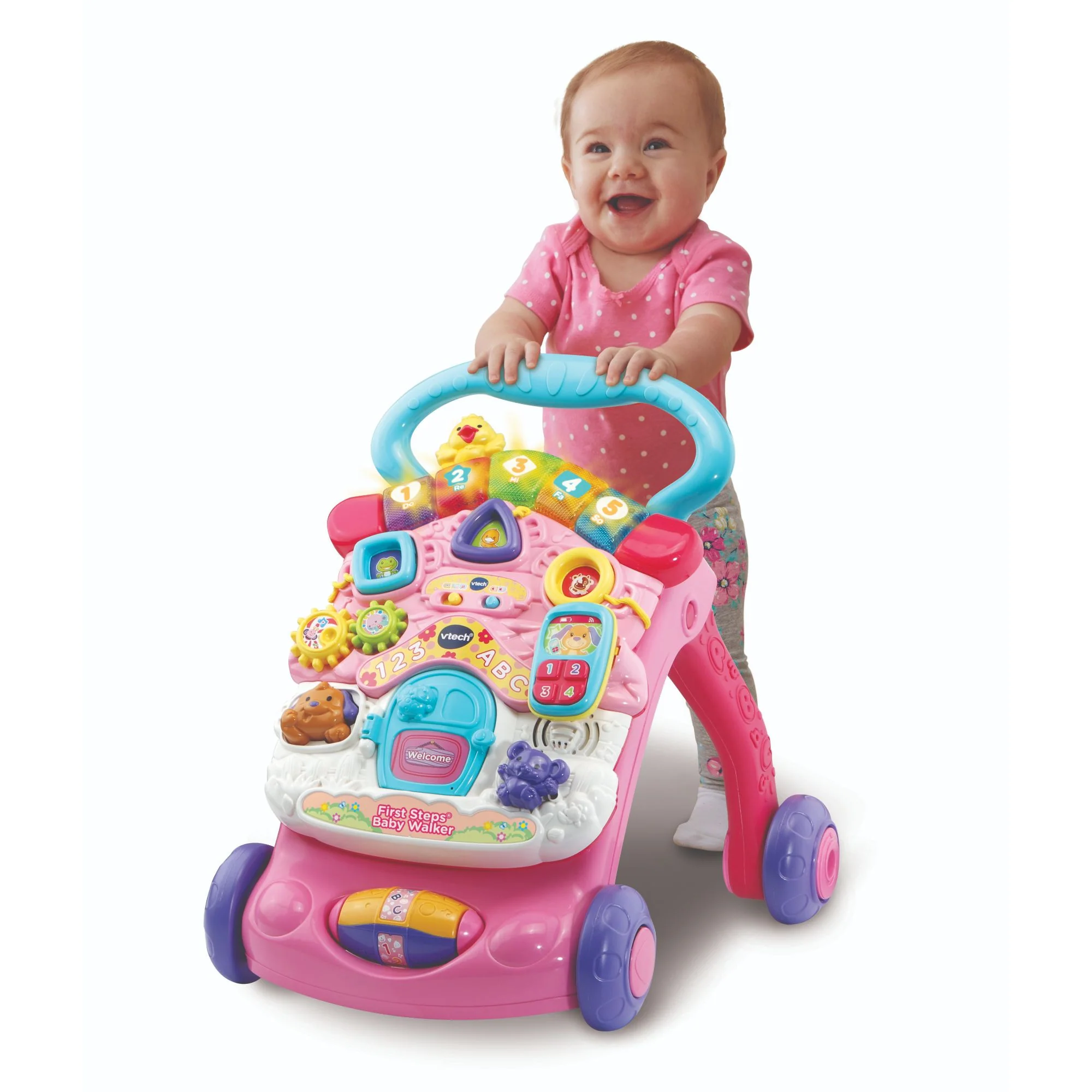VTech First Steps Baby Walker Pink - Image 3
