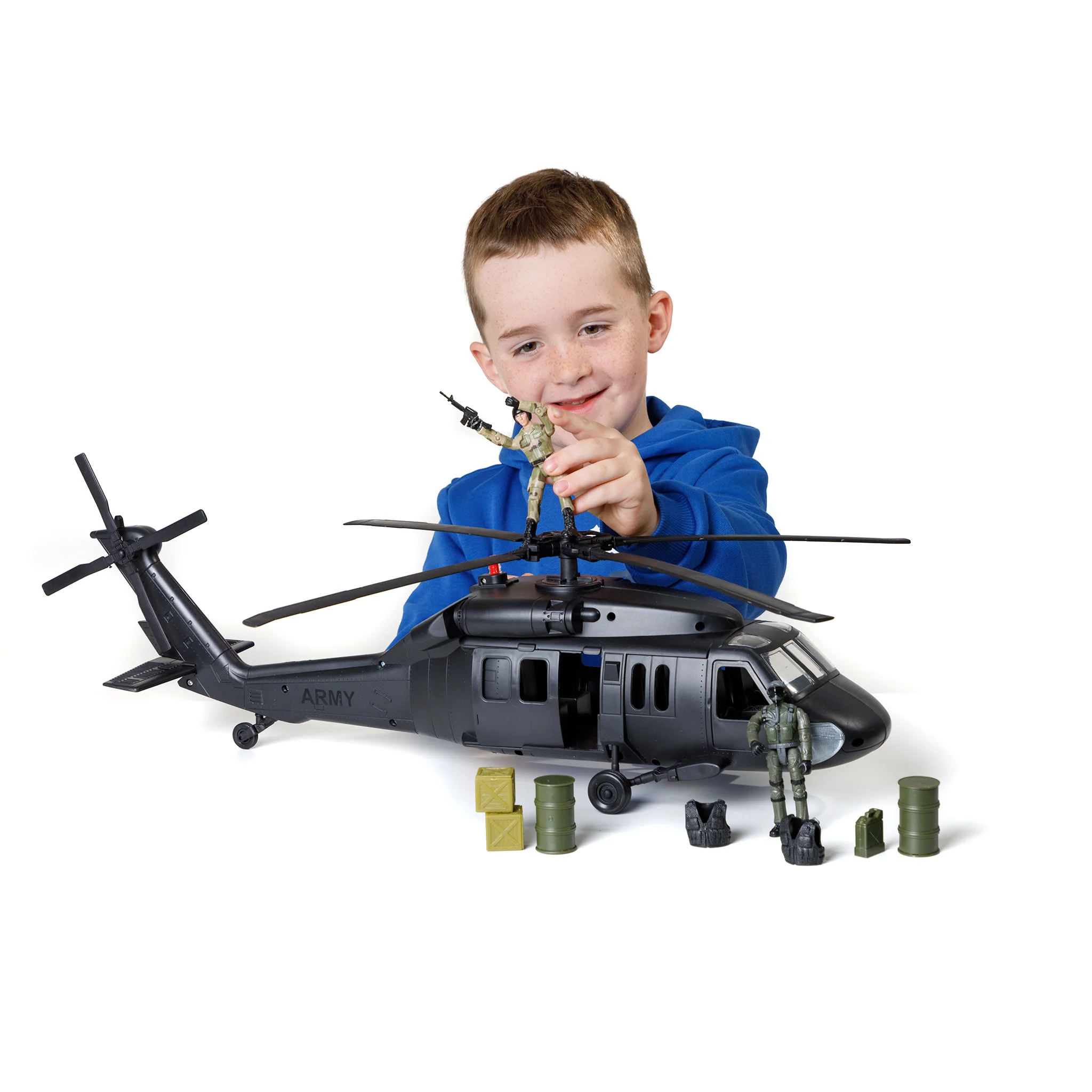 World Peacekeepers 1:18 Black Hawk Helicopter - Image 4