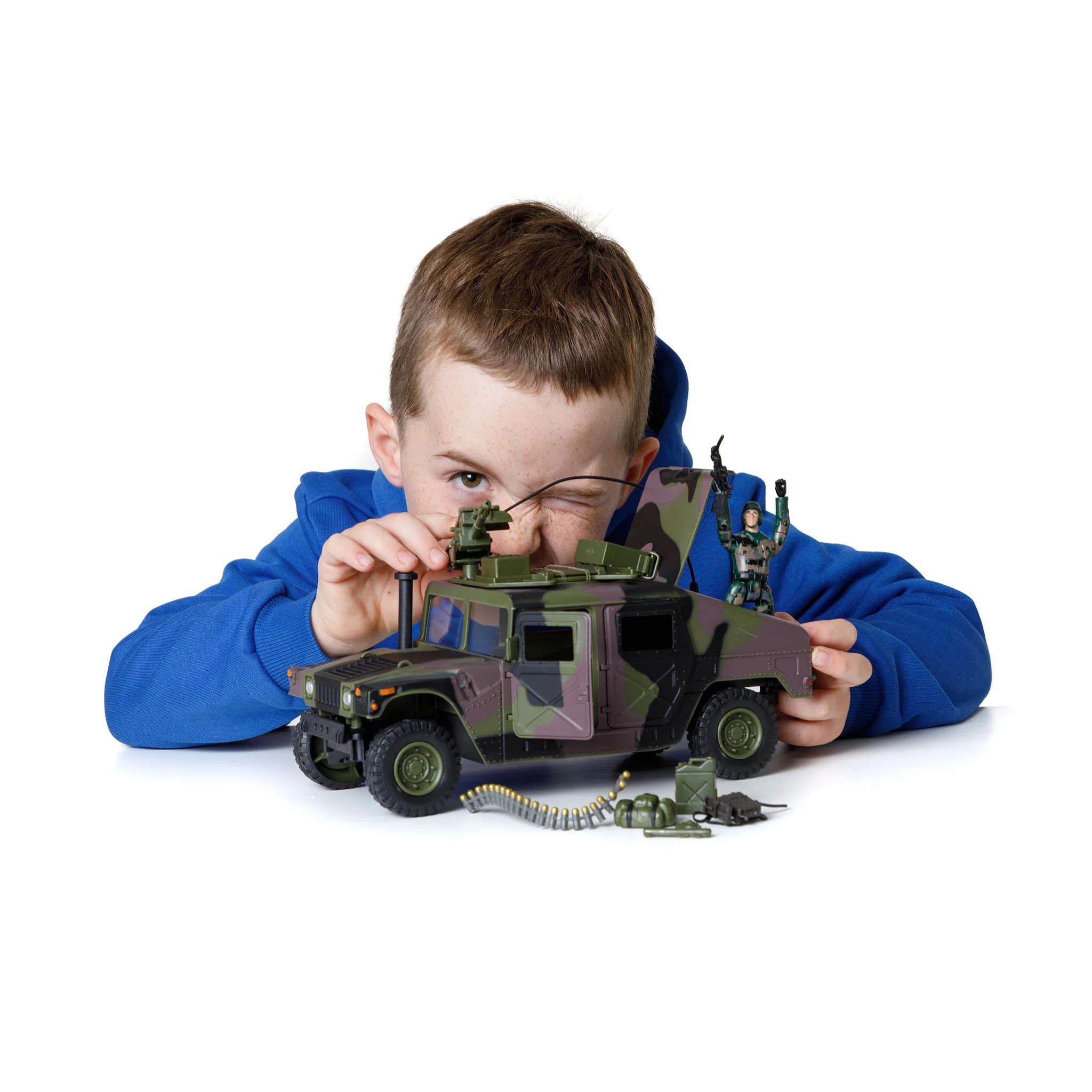 World Peacekeepers 1:18 Humvee Camo With Machine Gun - Image 4
