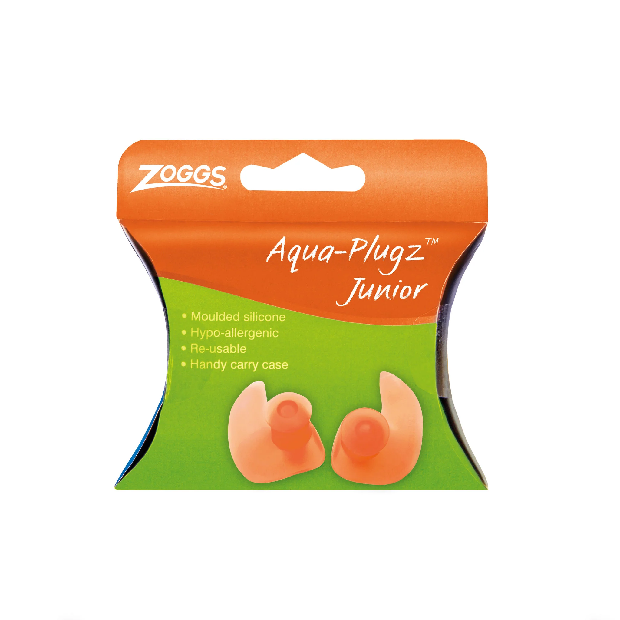 Zoggs Aqua-Plugz Ear Plugs - Junior Orange